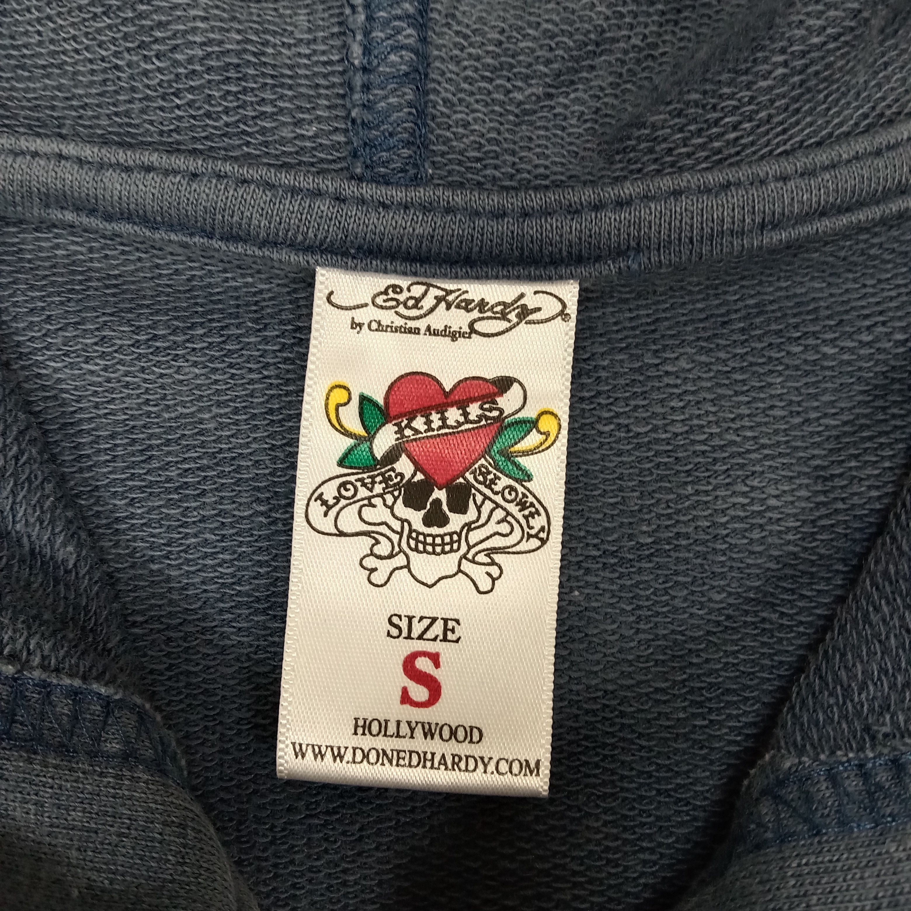 Ed Hardy Ed Hardy Back Print Rock Style Design Zipper Hoodies Size US S / EU 44-46 / 1 - 7 Thumbnail