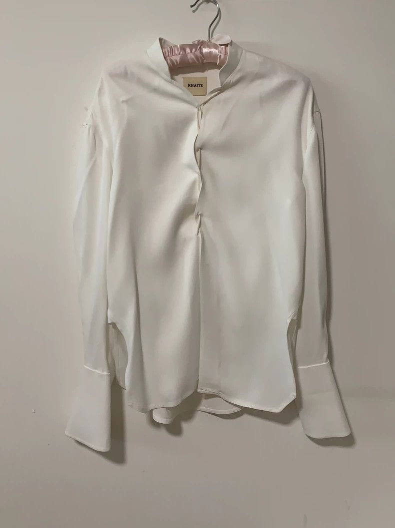 KHAITE Khaite Athena Lace-up Blouse Size US XS / EU 42 / 0 - 1 Thumbnail