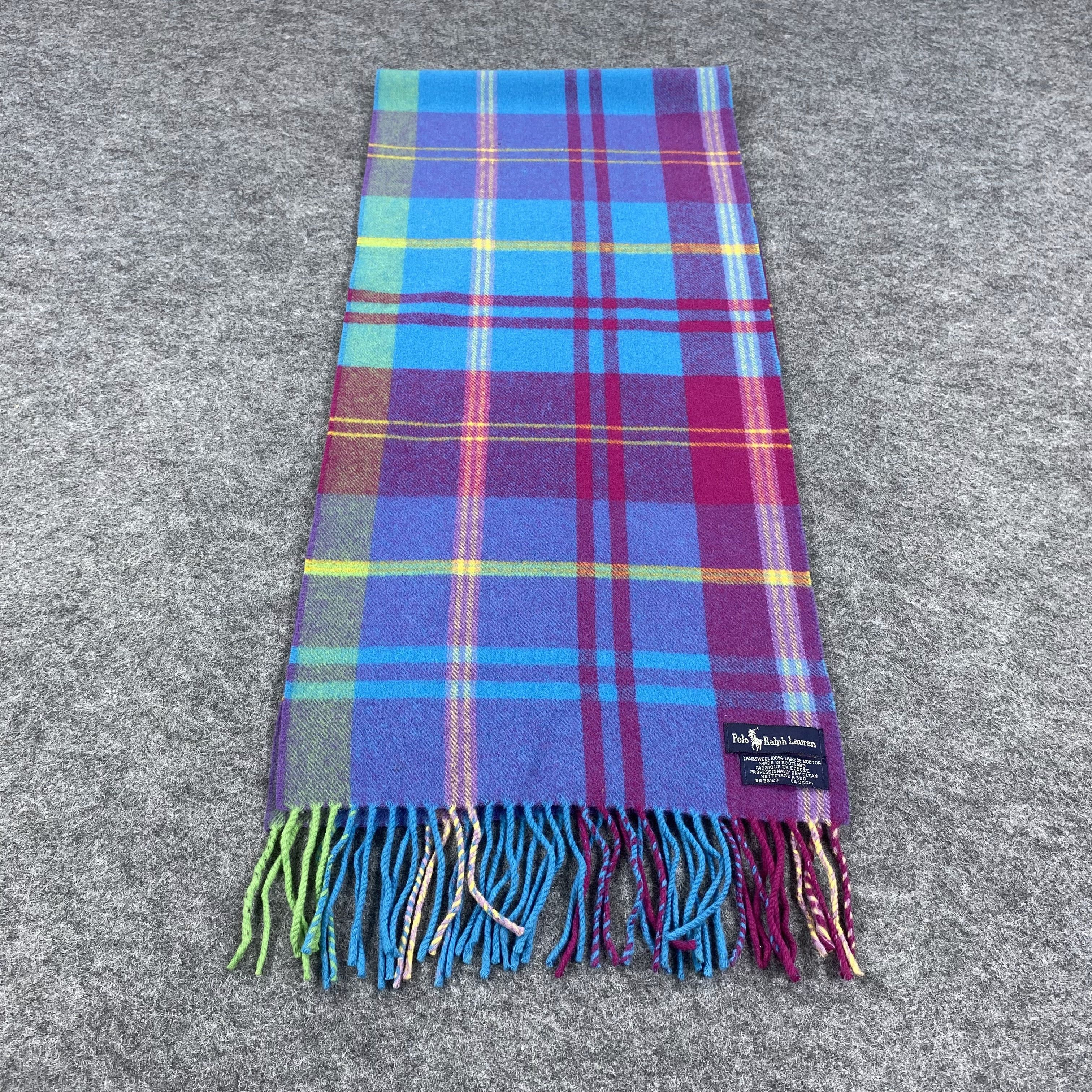 Polo Ralph Lauren × Vintage GF10176 Polo Ralph Lauren Scarf Neck Wear Muffler Nova Check Size ONE SIZE - 1 Thumbnail