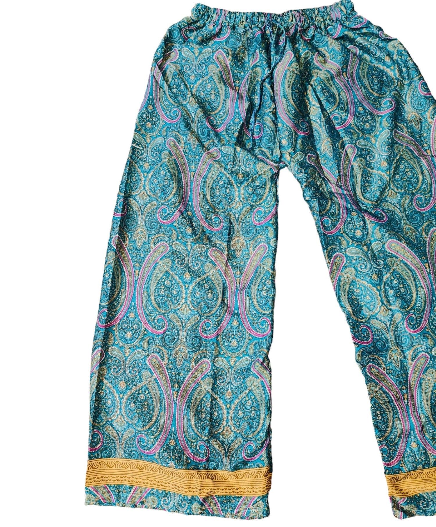 Poeme Bohemien Printed Silk Pant, Comfortable Summer Wear Paint Size 38" / US 16 / IT 52 - 3 Thumbnail