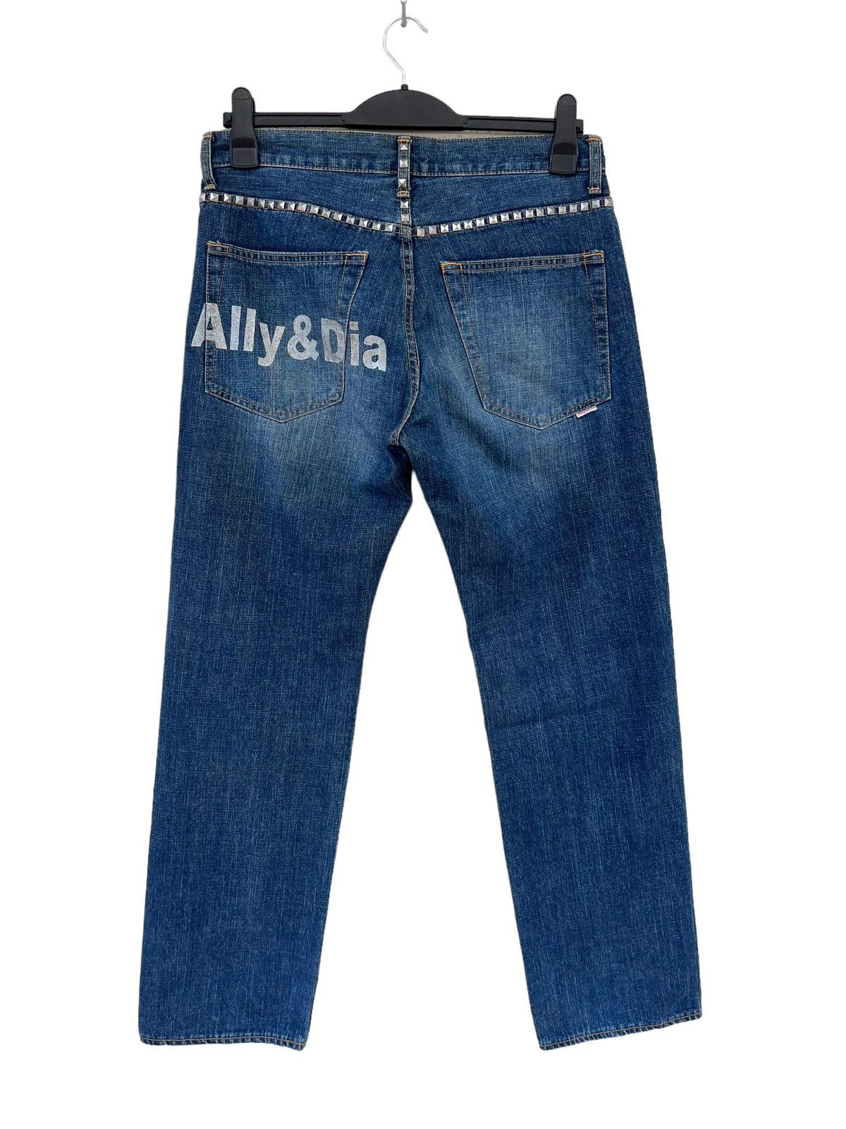 Vintage ALLY & DIA Japan Ripped Patchwork Rivets Denim Size US 31 - 15 Thumbnail