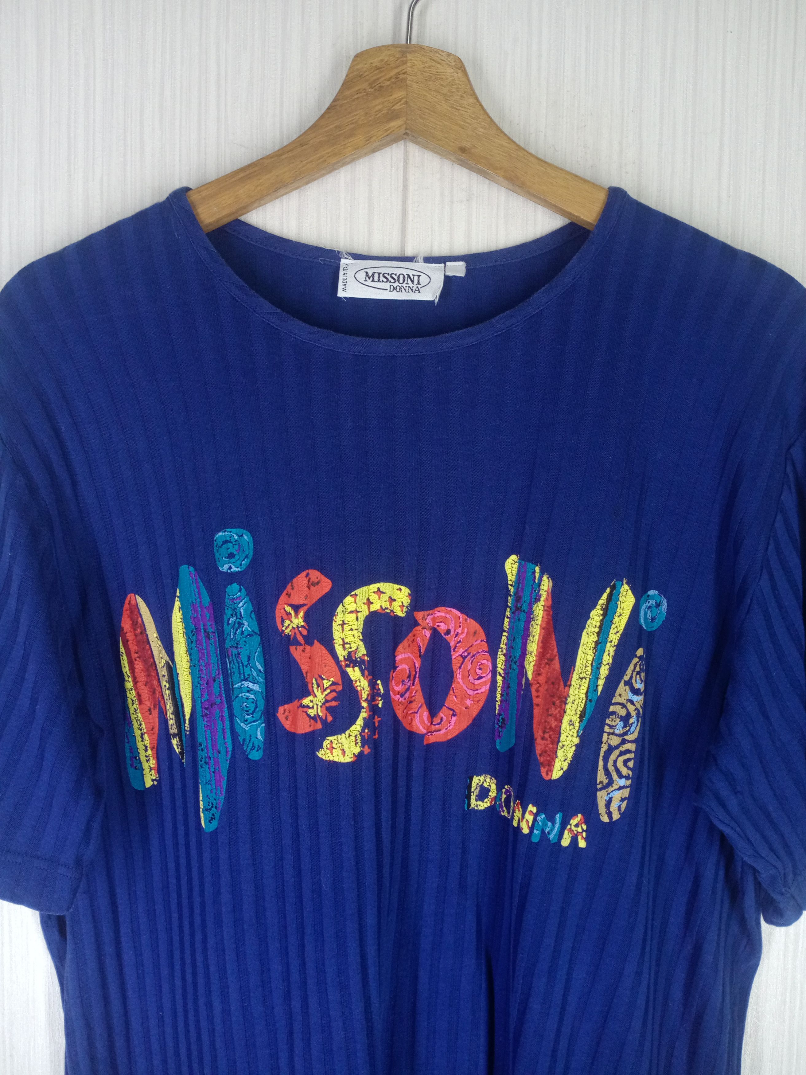 Missoni Rare Vintage 90s Missoni Donna Tshirt Size US M / EU 48-50 / 2 - 2 Thumbnail