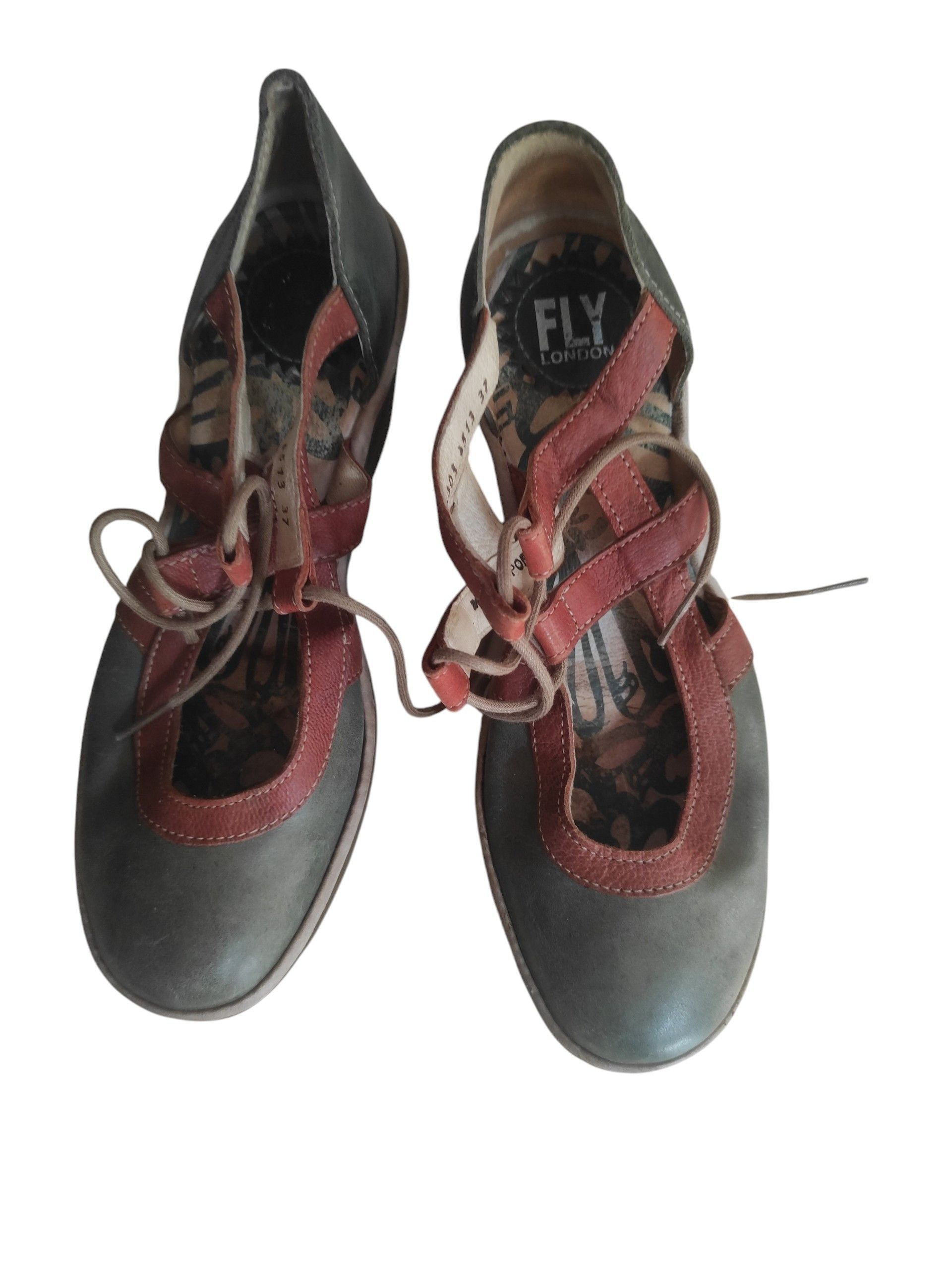 Fly London Fly London Yett Platform Heels Leather Chunky Wedge Shoes Size US 6.5 / IT 36.5 - 5 Thumbnail