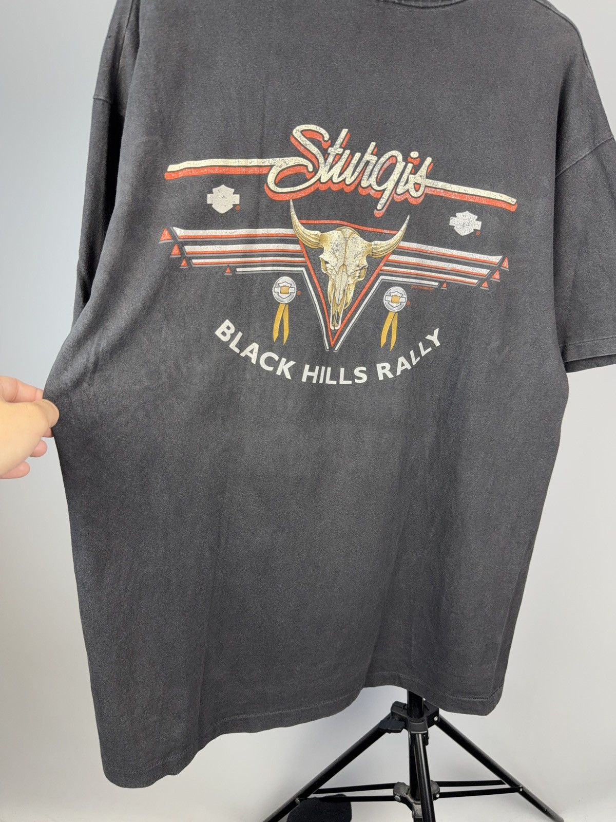 Harley Davidson Vintage 90s USA Harley Davidson Black Hills Rally Tee shirt Size US XL / EU 56 / 4 - 13 Thumbnail