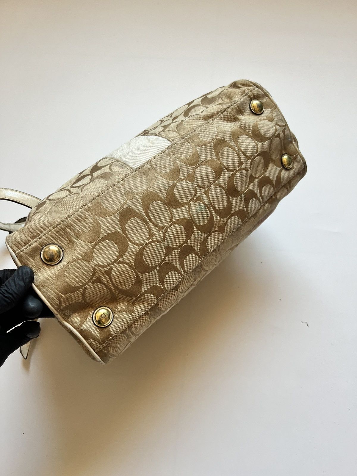 Coach Coach C 1480-F 28505 Signature stripe Nancy purse Size ONE SIZE - 5 Thumbnail