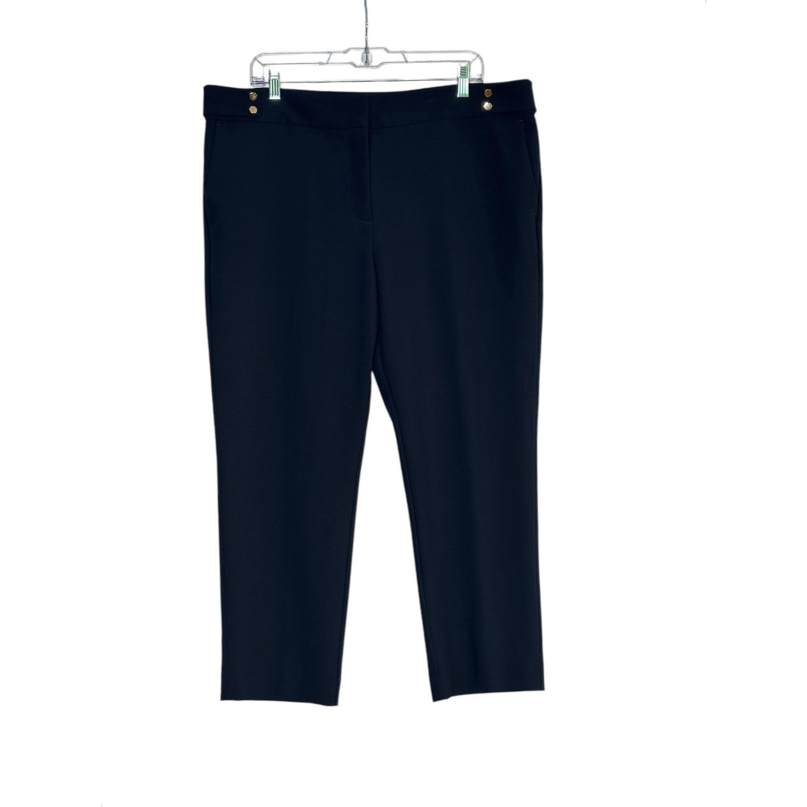 Loft LOFT blue Marissa navy blue dress trousers pants size 16P Size 40" / US 18 - 7 Thumbnail