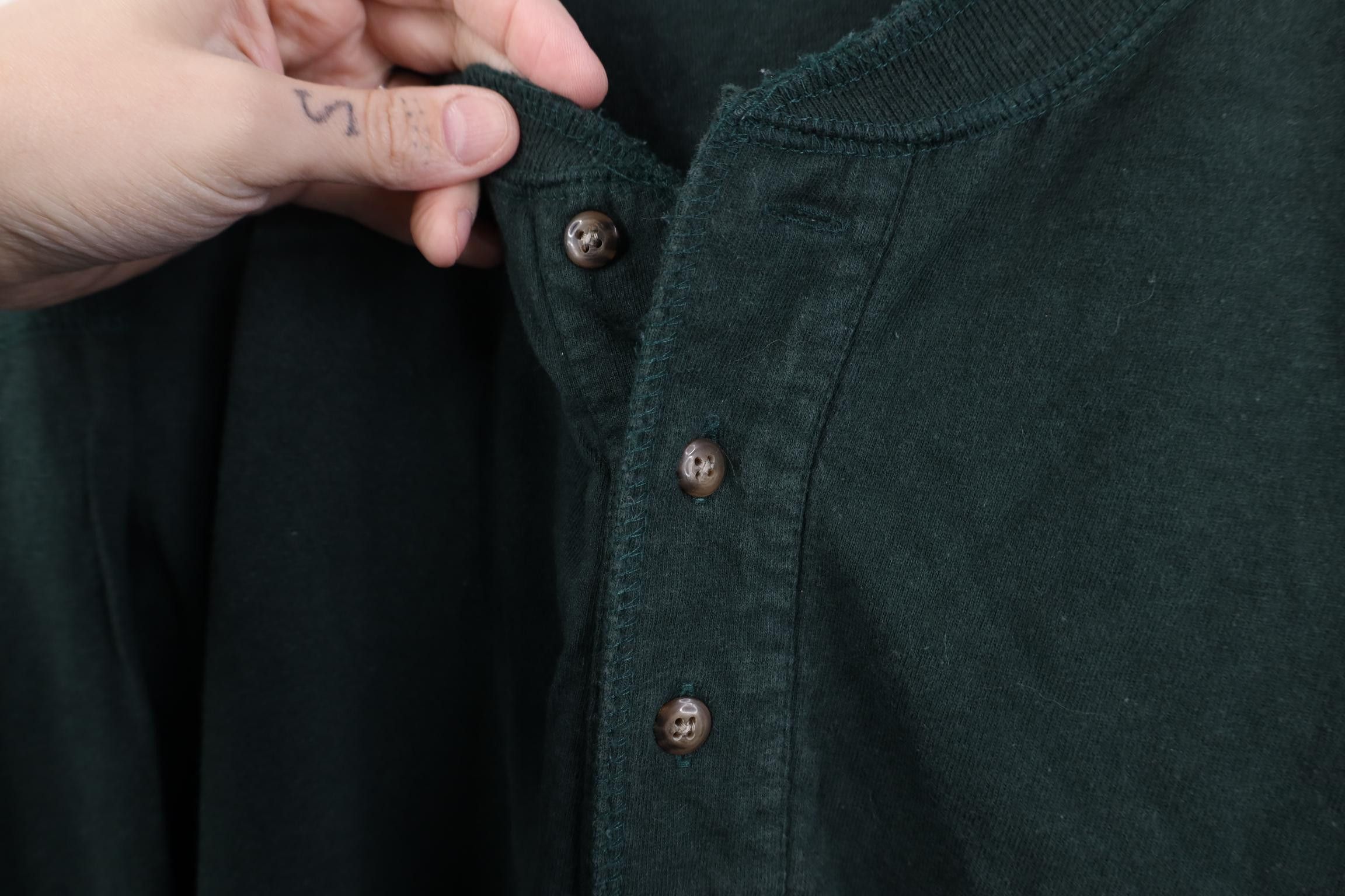 Vintage Vintage 90s Streetwear Cotton Long Sleeve Henley T-Shirt Size US L / EU 52-54 / 3 - 4 Thumbnail