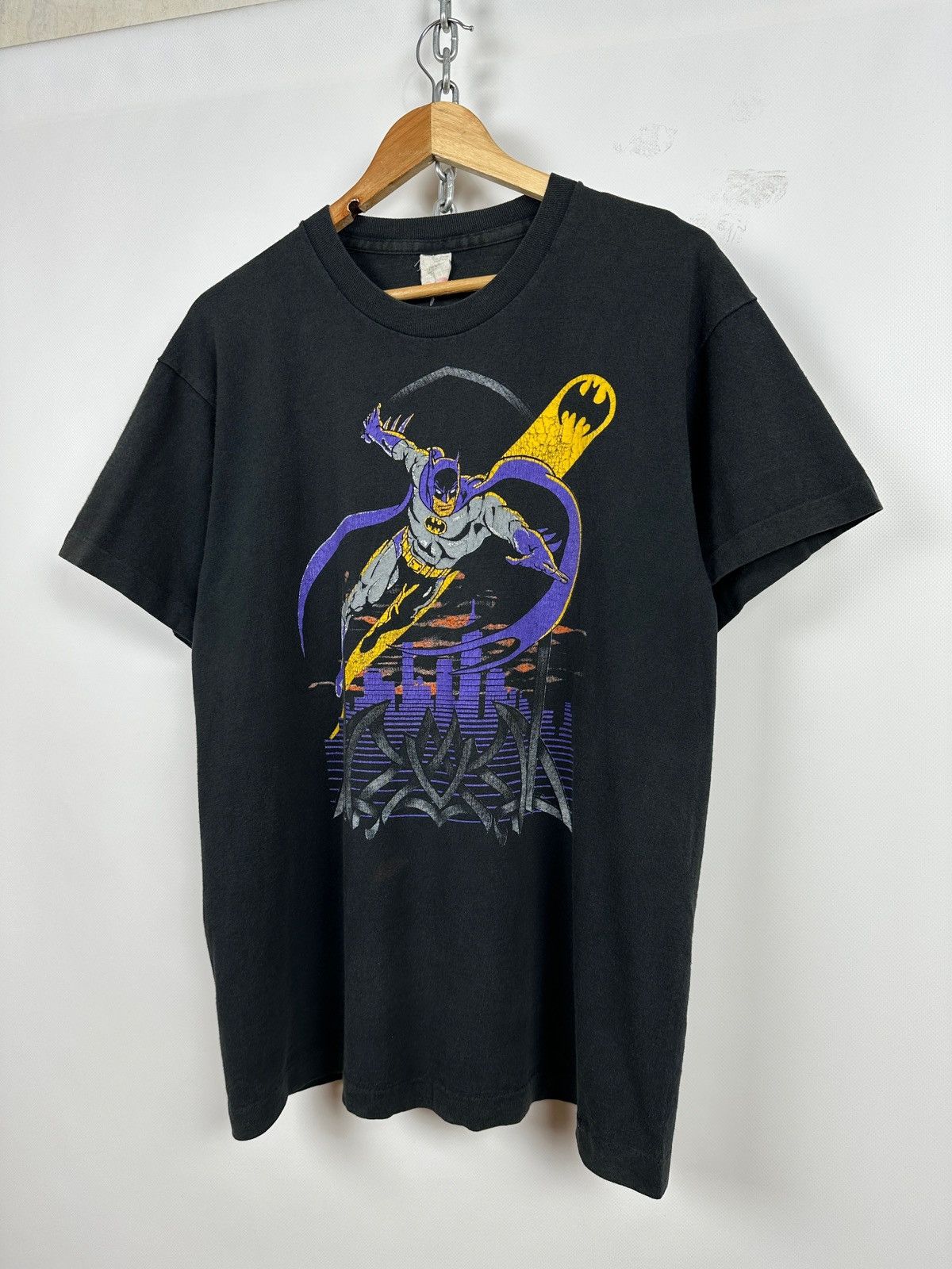 DC Comics 1989 Vintage Batman DC Comics Graphic Single Stitch T-Shirt Size US L / EU 52-54 / 3 - 4 Thumbnail