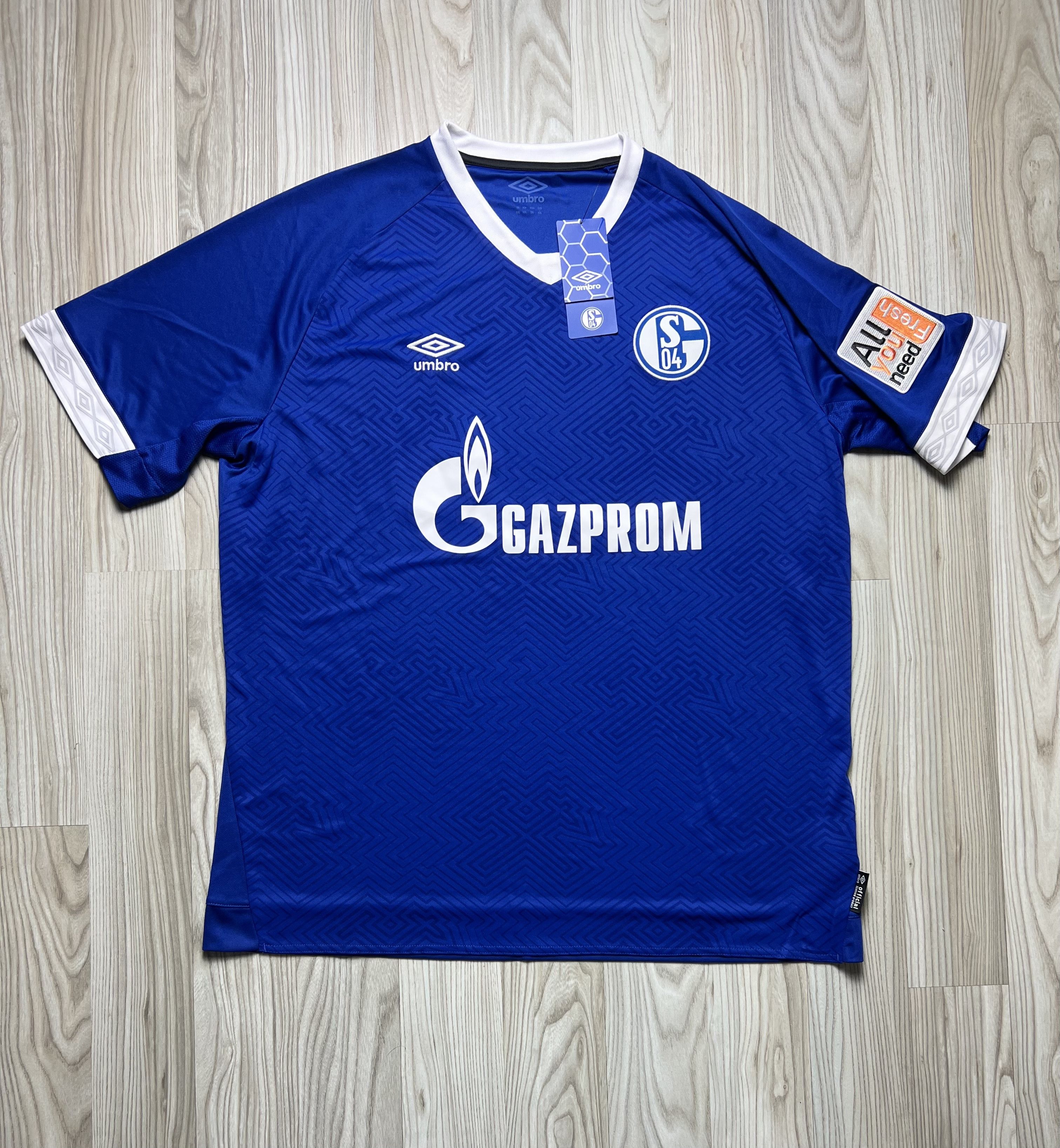 Maillot FC Schalke 04 Domicile 2018/19 - Umbro, N°18 Caligiuri, Taille 164, Occasion