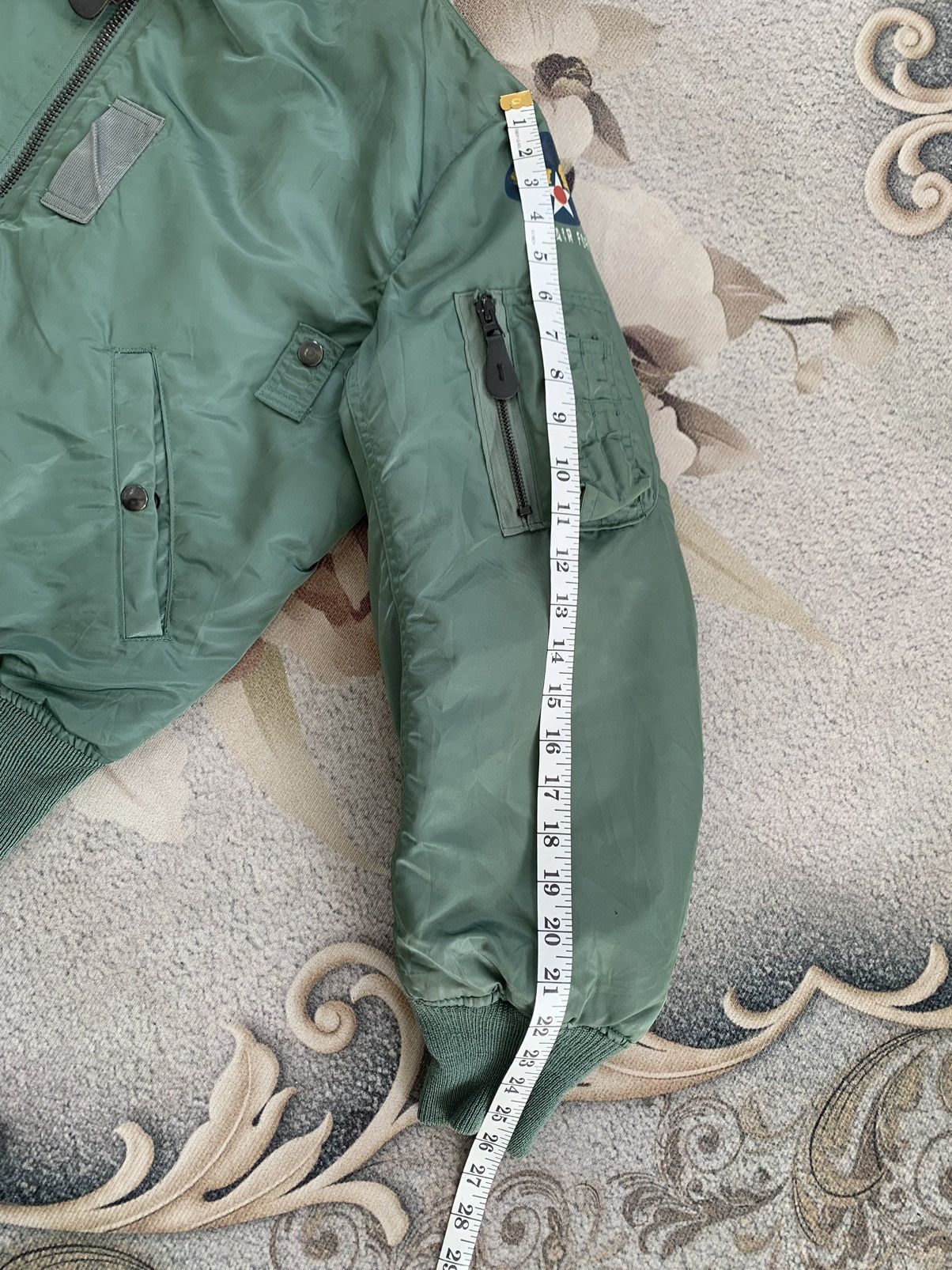Vintage Vintage MA-1 Usaf Military Bomber Jacket Zip Ideal Usa Size US M / EU 48-50 / 2 - 19 Thumbnail