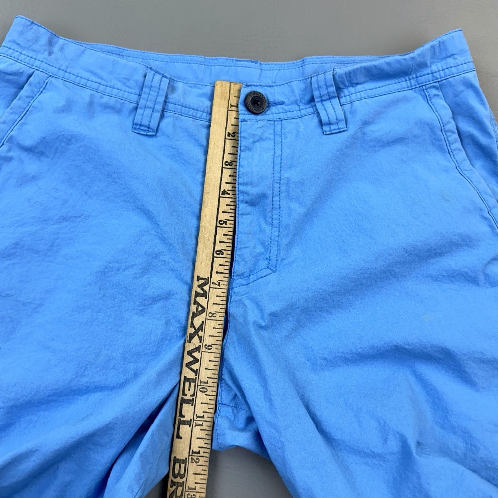 Vintage VINTAGE Columbia Washed Out Shorts Mens 32 Blue 8" Flat Front Fishing Hiking Outdoors Size US 32 / EU 48 - 3 Thumbnail