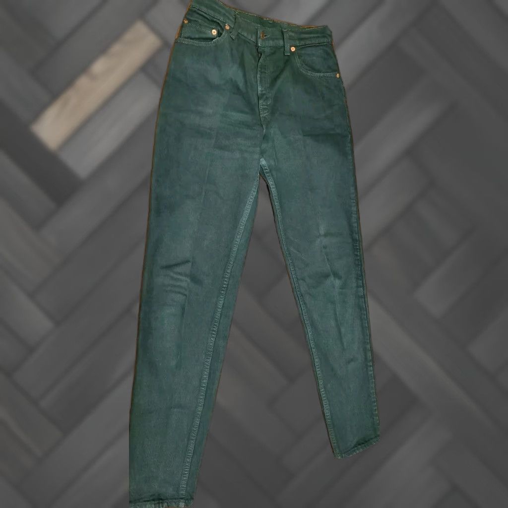 Levi's VINTAGE Levi's 550 Relaxed Fit Tapered Leg Jeans Women 11 Long 29x33 Green USA Vintage Size 32" / US 10 / IT 46 - 1 Thumbnail