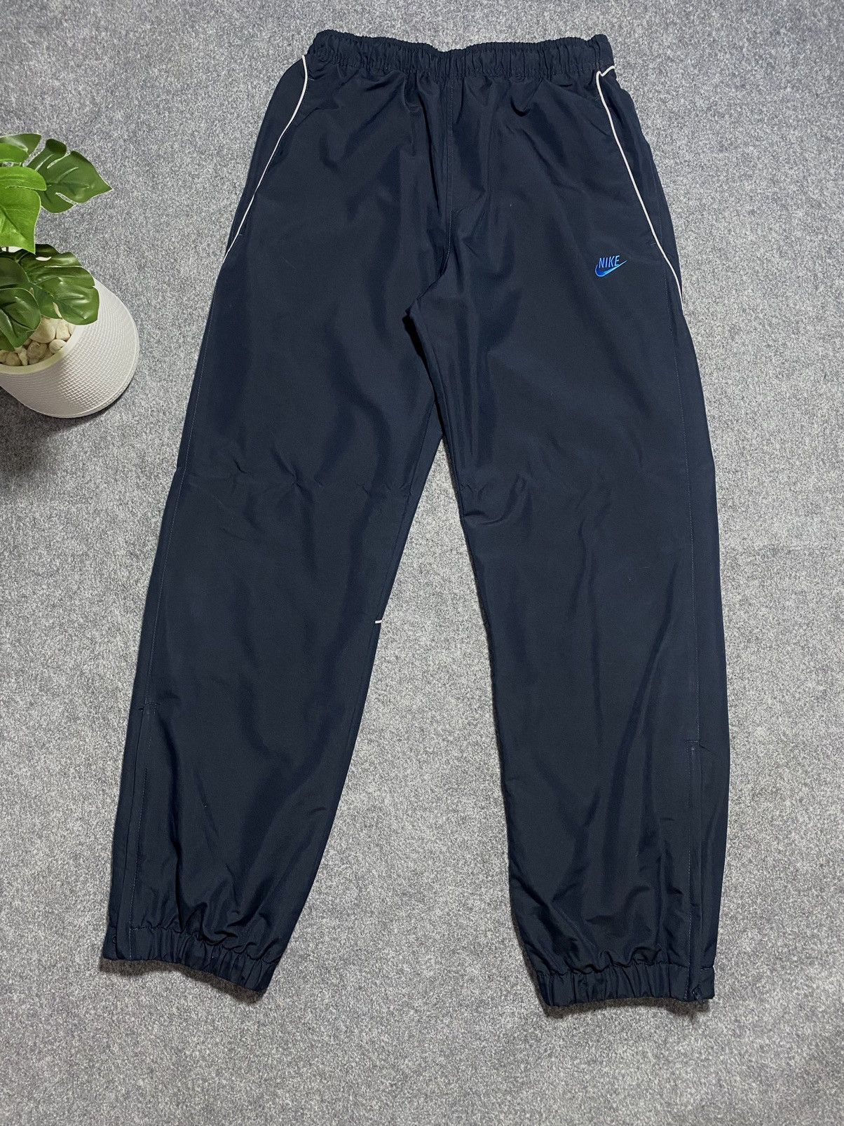 Nike Y2K Double swoosh Vintage Nylon Track Pants Drill Track