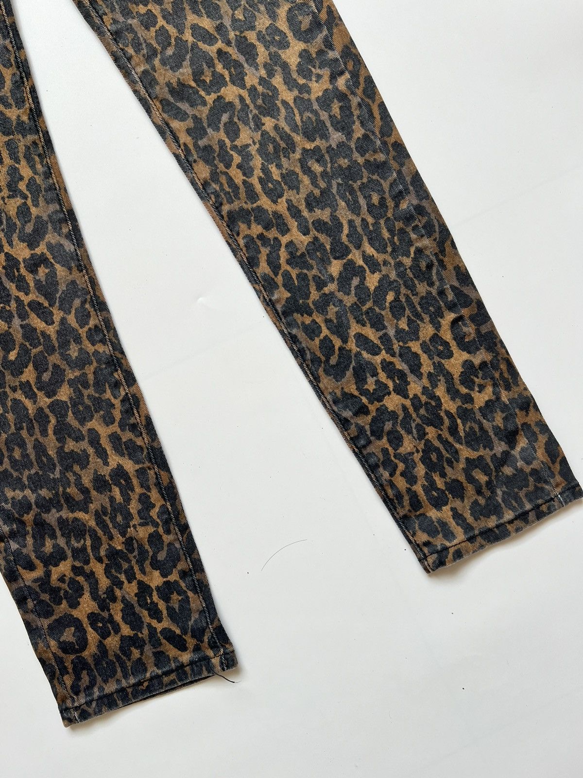 Japanese Brand Crunch Japanese Denim Leopard Print Skinny Size 32" / US 10 / IT 46 - 7 Thumbnail