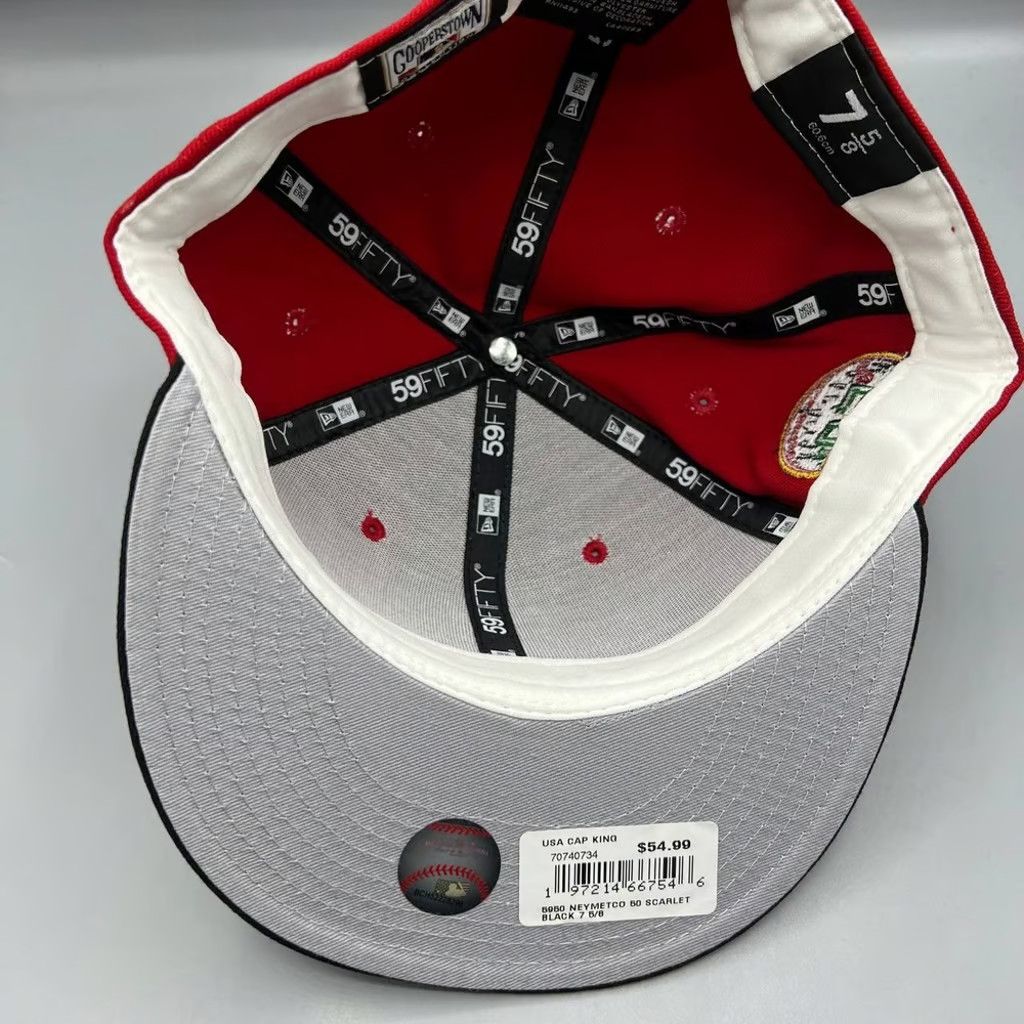 New Era New York Mets Hat Men 7 5/8 Red 59Fifty New Era Fitted Cap Size ONE SIZE - 7 Thumbnail