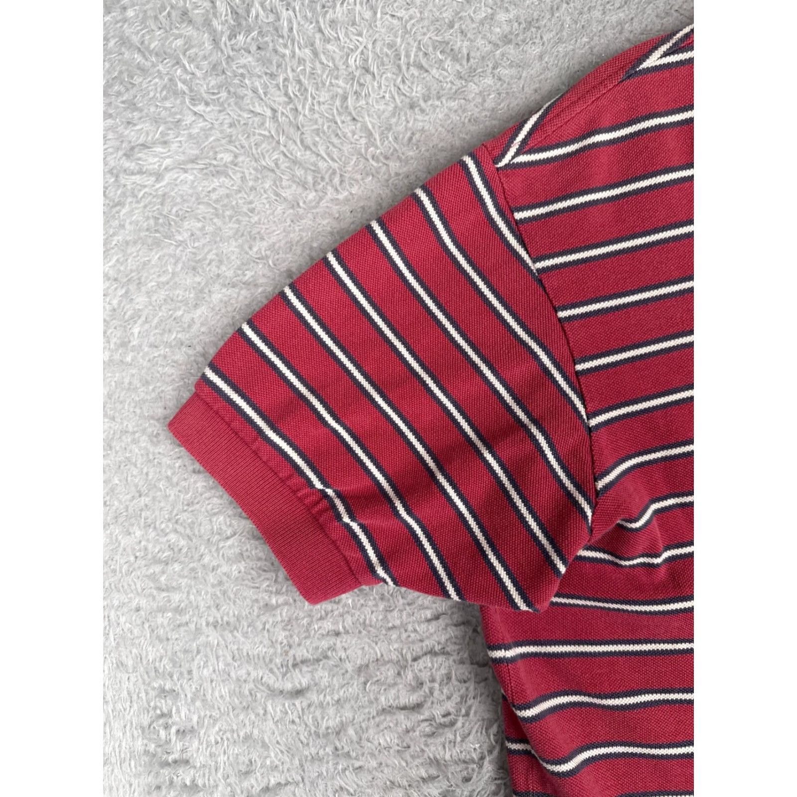 Ralph Lauren VINTAGE Ralph Lauren Polo Shirt Mens M Red Stripe USA Polo Shirt Short Sleeve 100% Cotton Size US M / EU 48-50 / 2 - 3 Thumbnail
