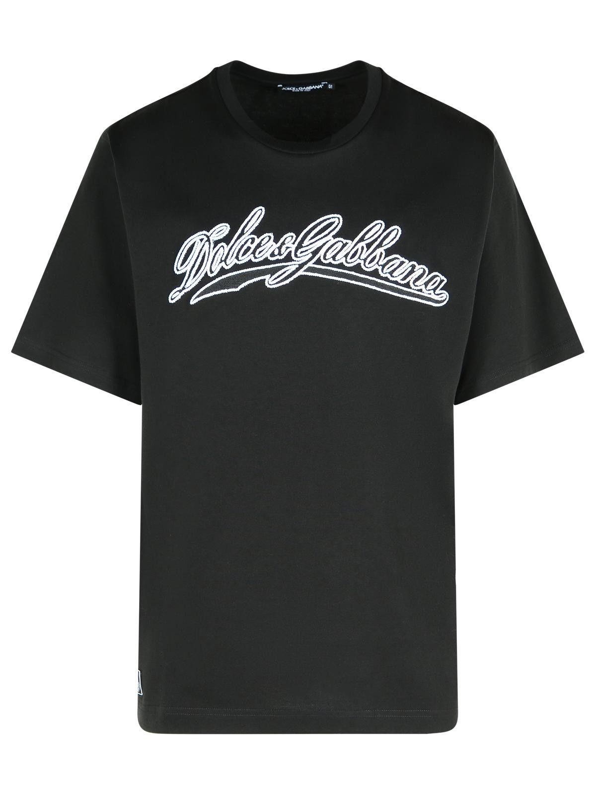 Dolce & Gabbana DOLCE & GABBANA Black Cotton T-Shirt Size US XL / EU 56 / 4 - 1 Thumbnail