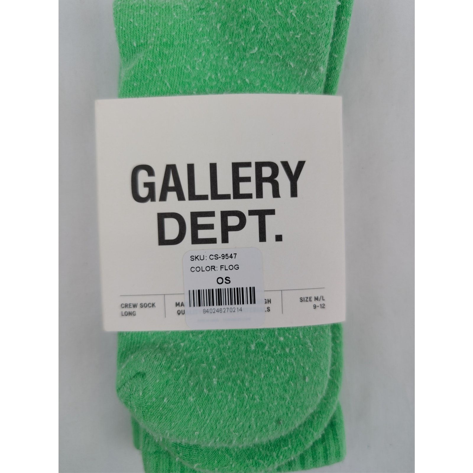 Gallery Dept. o1rshd1 Q:4 / Size: OS / Gallery Dept. Logo Socks Fluo Green Size ONE SIZE - 13 Thumbnail