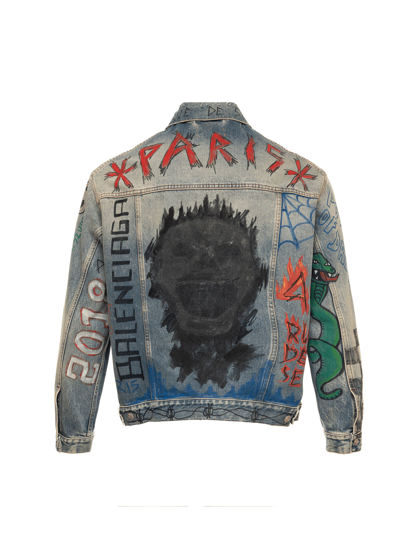 Balenciaga Balenciaga graffiti denim jacket Size US S / EU 44-46 / 1 - 2 Thumbnail
