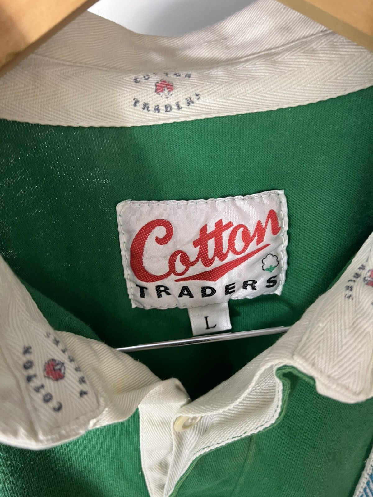 Cotton Traders VINTAGE COTTON TRADERS IRELAND RETRO RUGBY JERSEY Y2K 90s Size US L / EU 52-54 / 3 - 5 Thumbnail
