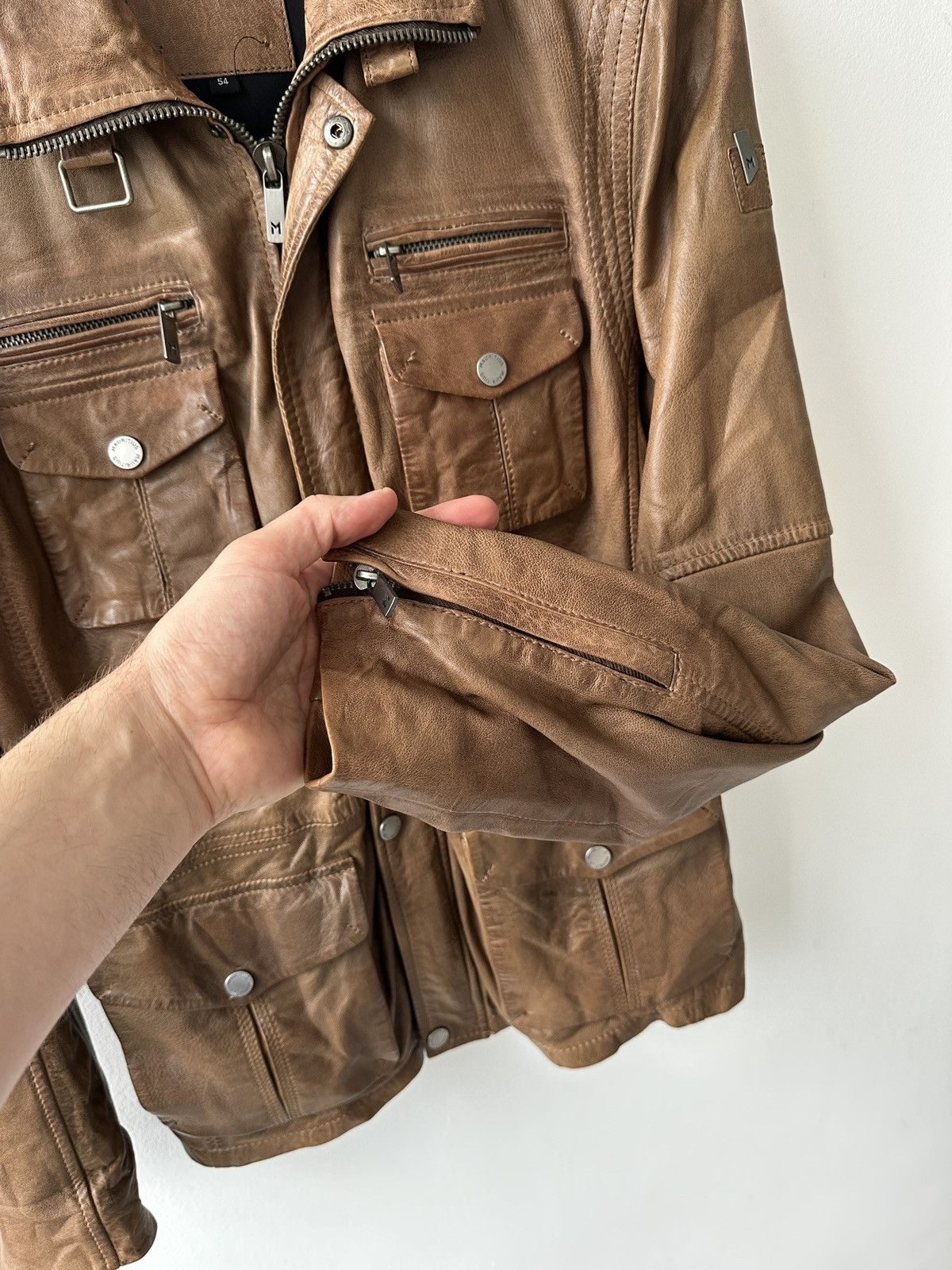 Genuine Leather MAURITIUS Vegetable Tanned Leather Field Jacket Size 54 Size US L / EU 52-54 / 3 - 11 Thumbnail