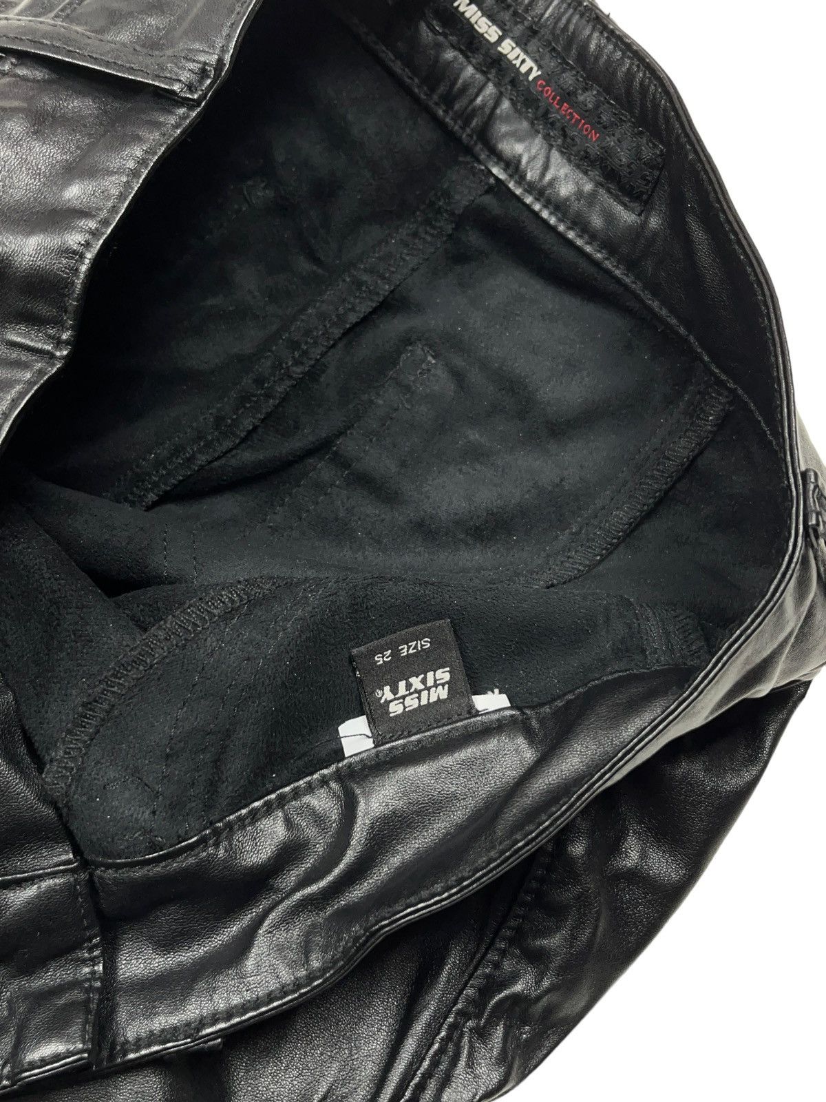 Japanese Brand Vintage Miss Sixty Faux Leather Pants Metal Logo y2k Size 25" / US 0 / IT 36 - 9 Thumbnail