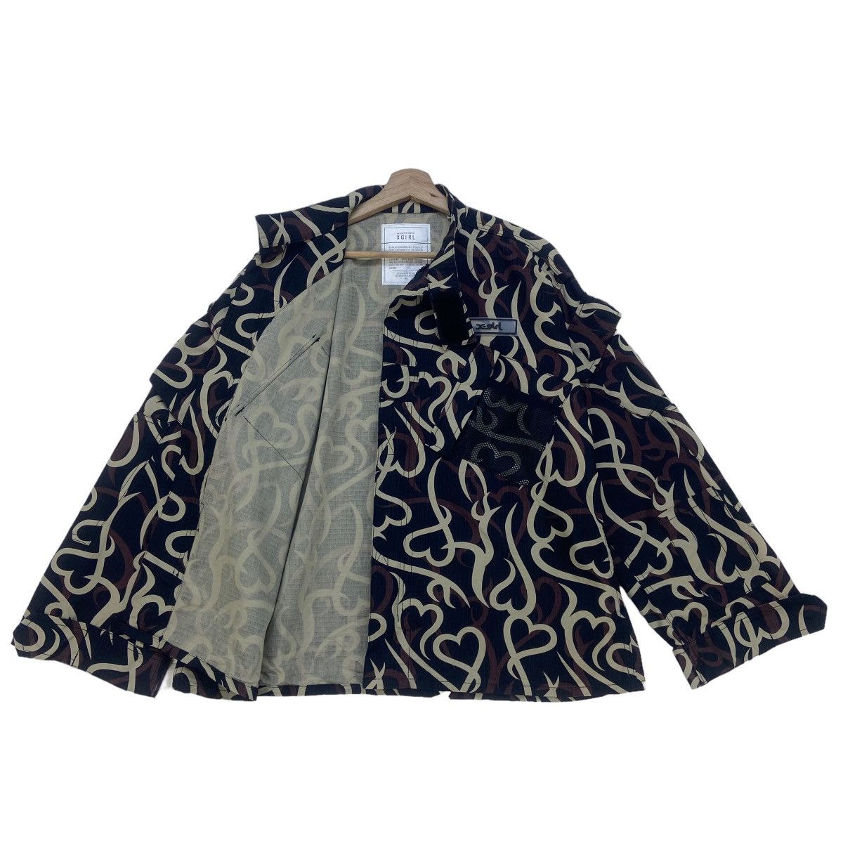 X-Girl X-girl Tribal Camo Multi Pockets Oversize Jacket Size M / US 6-8 / IT 42-44 - 3 Thumbnail