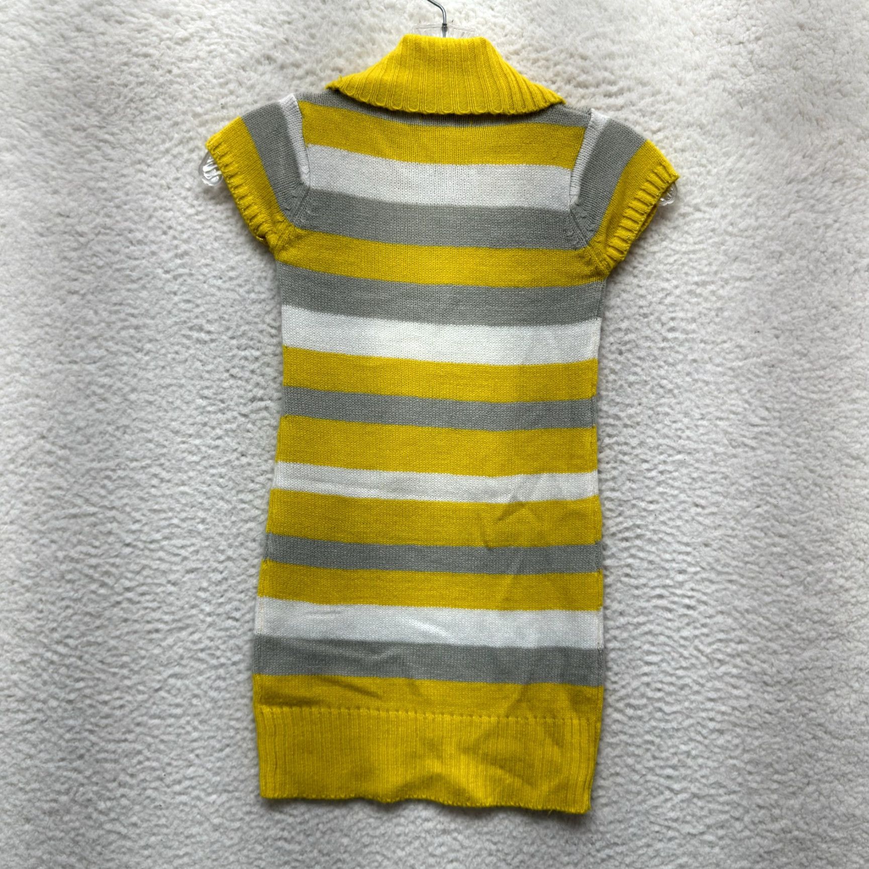 Vintage VINTAGE Y2K Pink Angel Top XS Yellow Striped Knit Cap Sleeve McBling Preppy Fairy Grunge Shirt Womens XS Size XS / US 0-2 / IT 36-38 - 2 Thumbnail