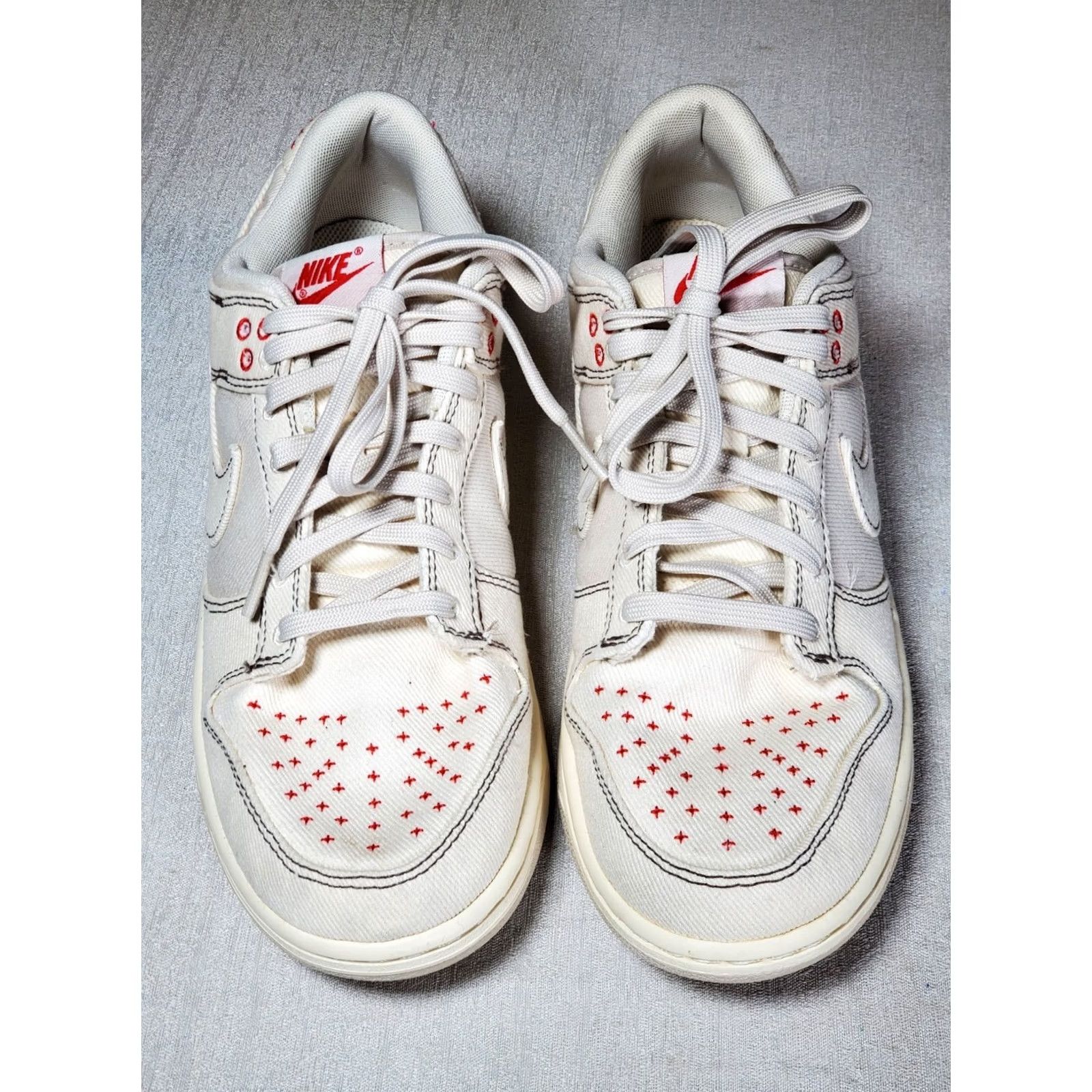 Nike Nike Dunk Low Retro SE Sashiko Denim Men’s US 9.5 Light Orewood Brown / Pale Ivory Shoes Size US 9 / EU 42 - 6 Thumbnail