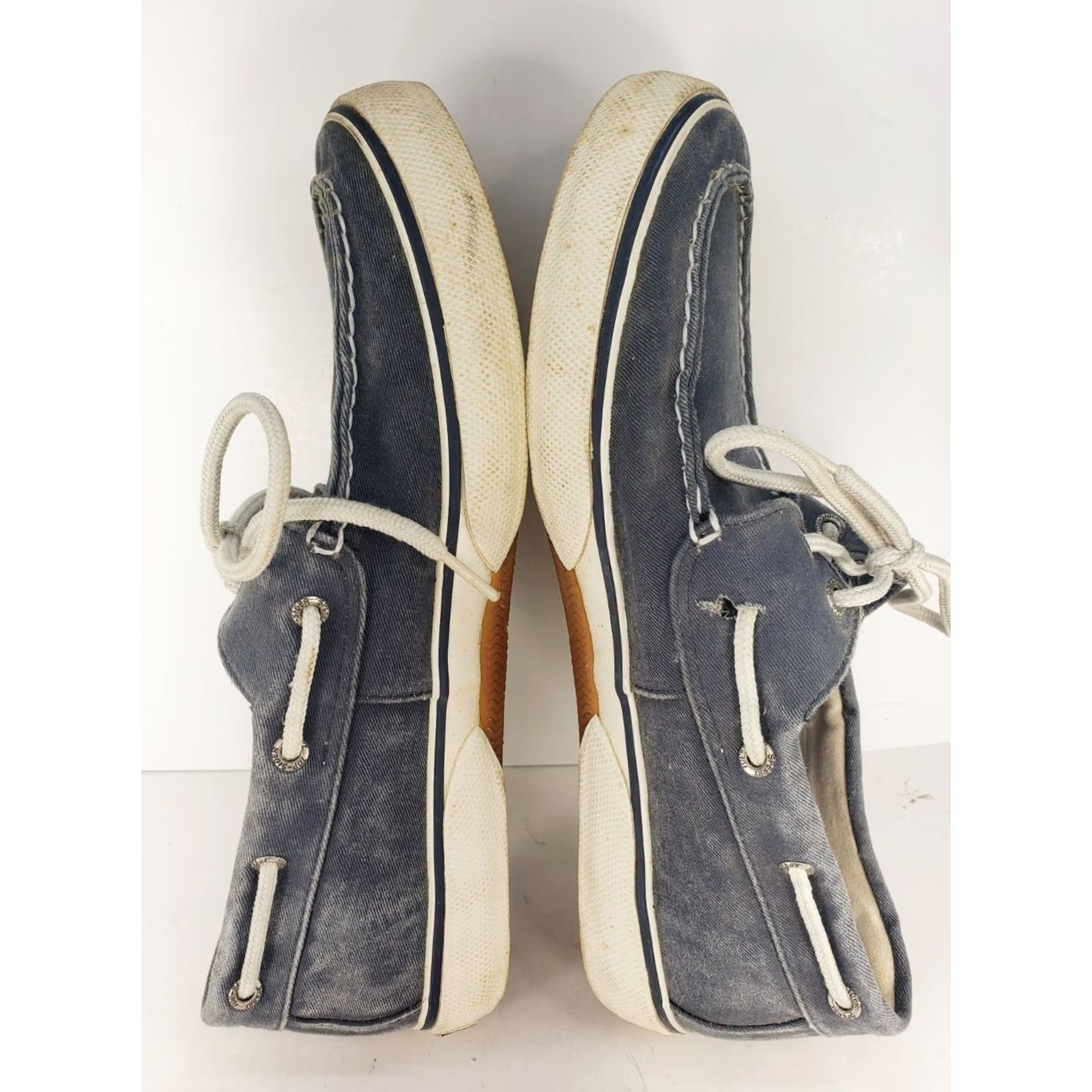 Sperry Sperry Top Sider Halyard Two Eye Blue Denim Boat Shoes Mens 10.5 M Casual Leatherless? (note) Size US L / EU 52-54 / 3 - 7 Thumbnail