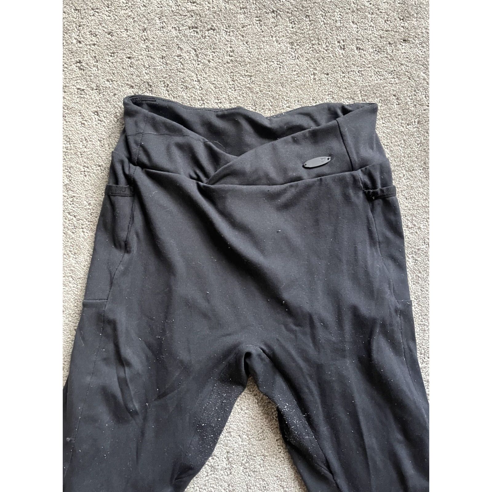Gymshark VINTAGE Gymshark Leggings Women's Small Activewear Workout Full Length Black Compression Athleisure Size 28" / US 6 / IT 42 - 2 Thumbnail