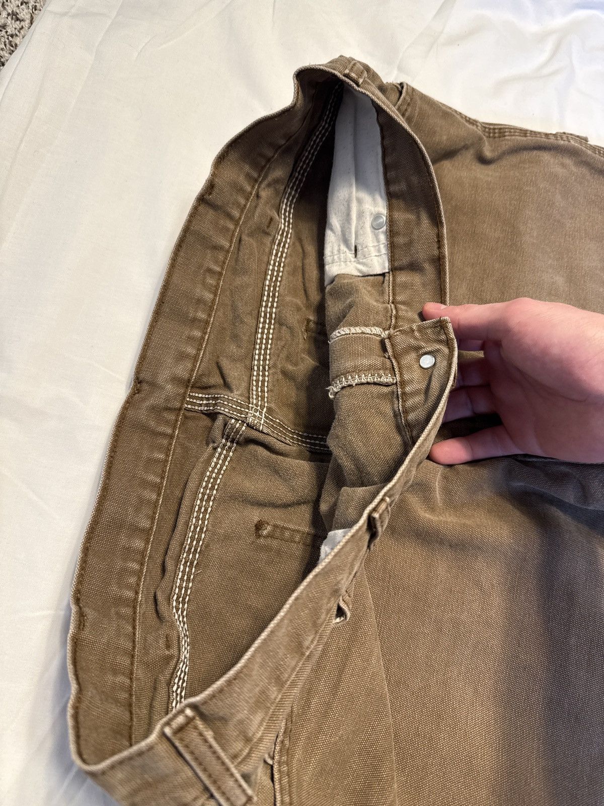 Dickies Vintage 90s Dickies Faded Brown Carpenter Work Pants Size US 36 / EU 52 - 3 Thumbnail