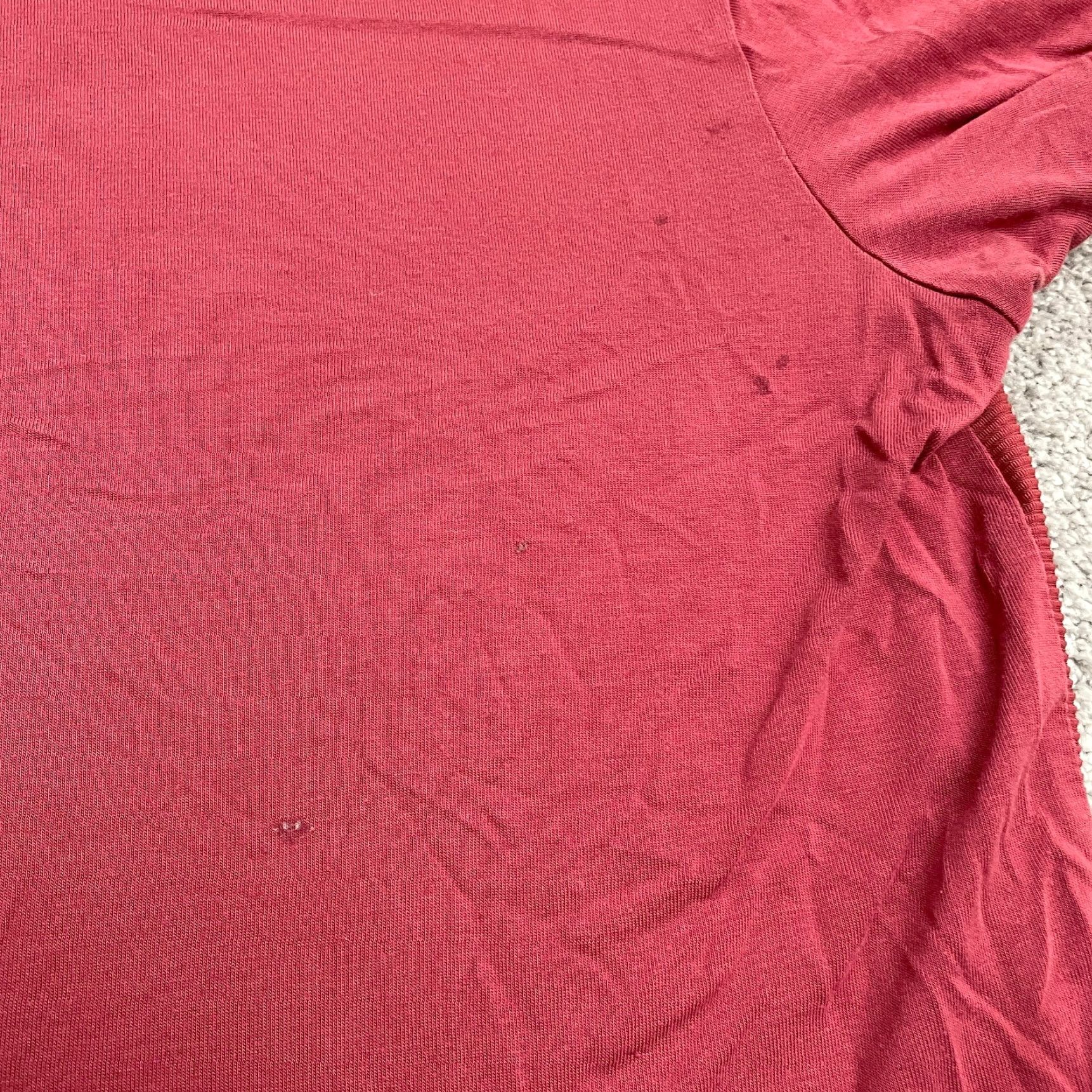 Adidas Adidas Active T-Shirt Womens Large Red Crew Neck Short Slit Sleeve Athletic Top Size L / US 10 / IT 46 - 5 Thumbnail