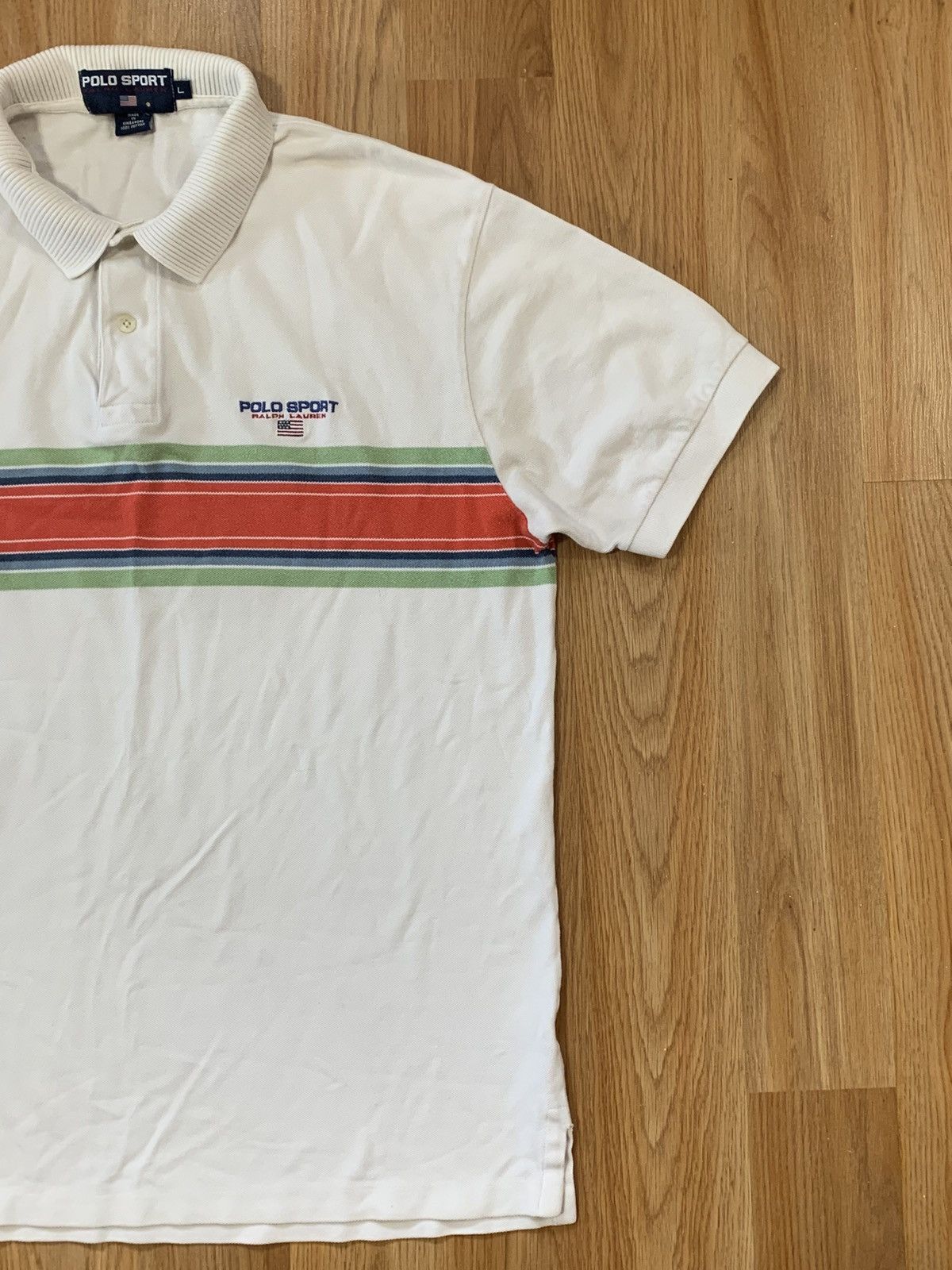 Polo Ralph Lauren SzL- Polo Sport Ralph Lauren Short Sleeve Aztec Stripe Polo Size US L / EU 52-54 / 3 - 3 Thumbnail