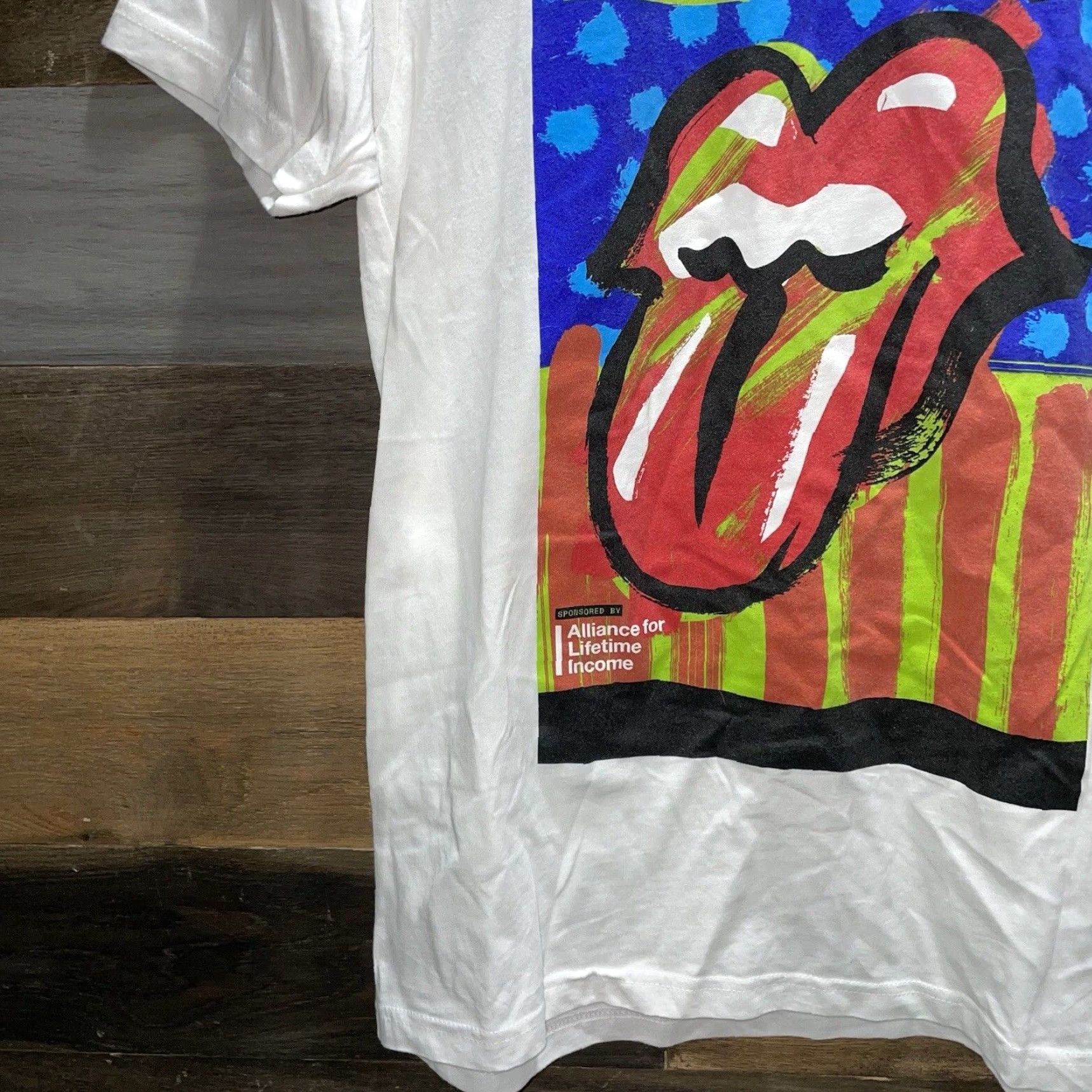 Next Level Next Level T-Shirt Mens Size M White Cotton Blend Graphic Tee Rolling Stones Size US M / EU 48-50 / 2 - 3 Thumbnail
