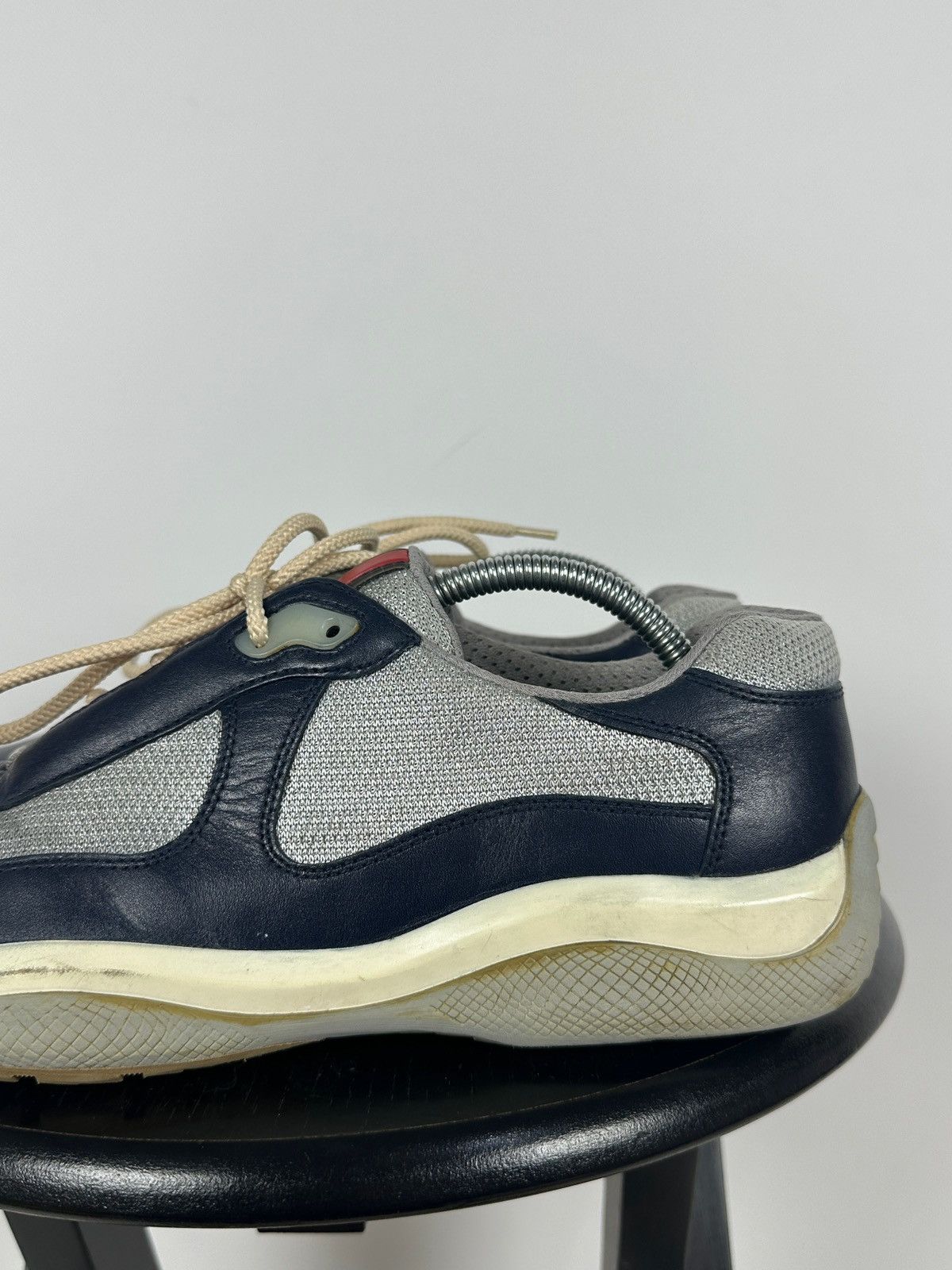 Prada Prada America’s Cup Navy Blue Leather Sneakers Size US 7.5 / EU 40-41 - 13 Thumbnail