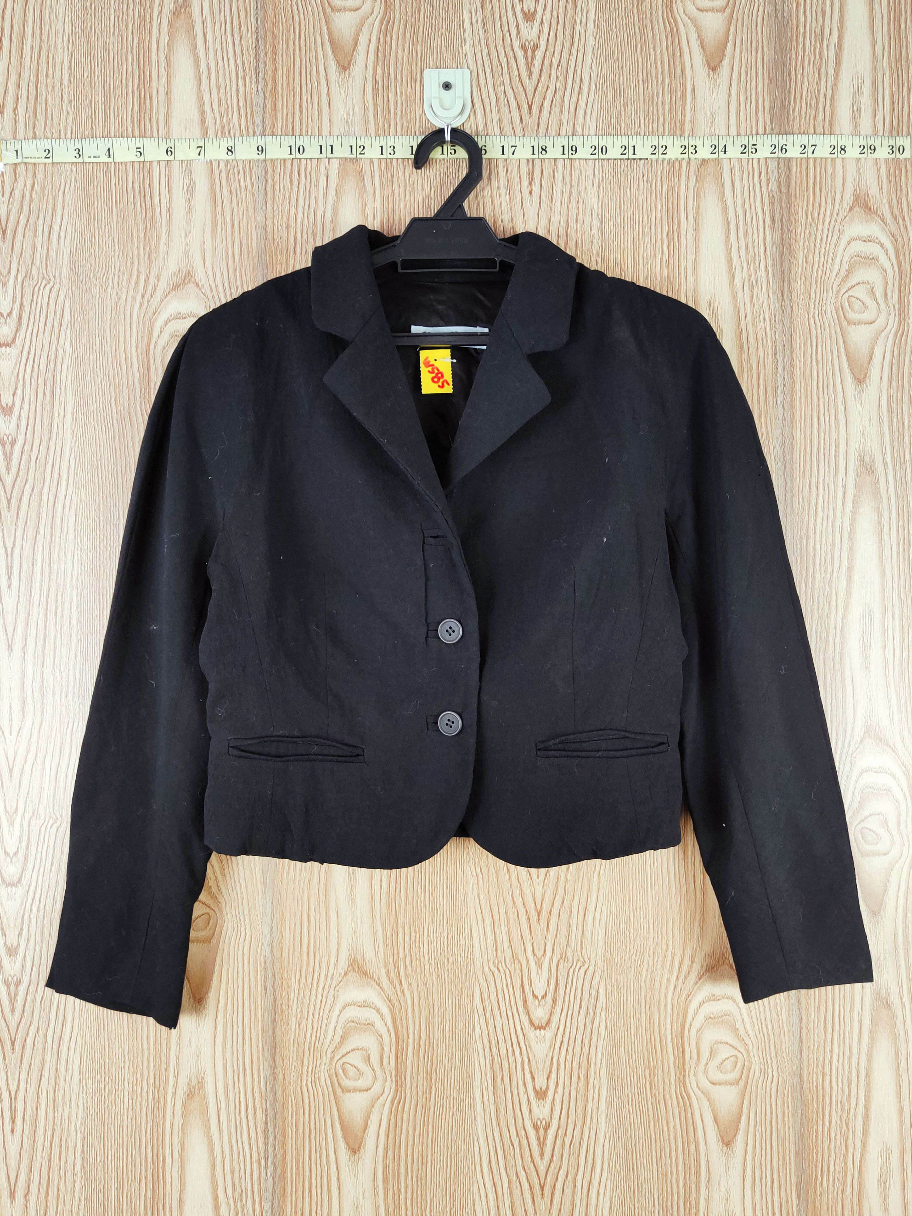 Japanese Brand × Vintage Japan ripped distressed Black Crop Top Blazers #W585 Size S / US 4 / IT 40 - 1 Thumbnail