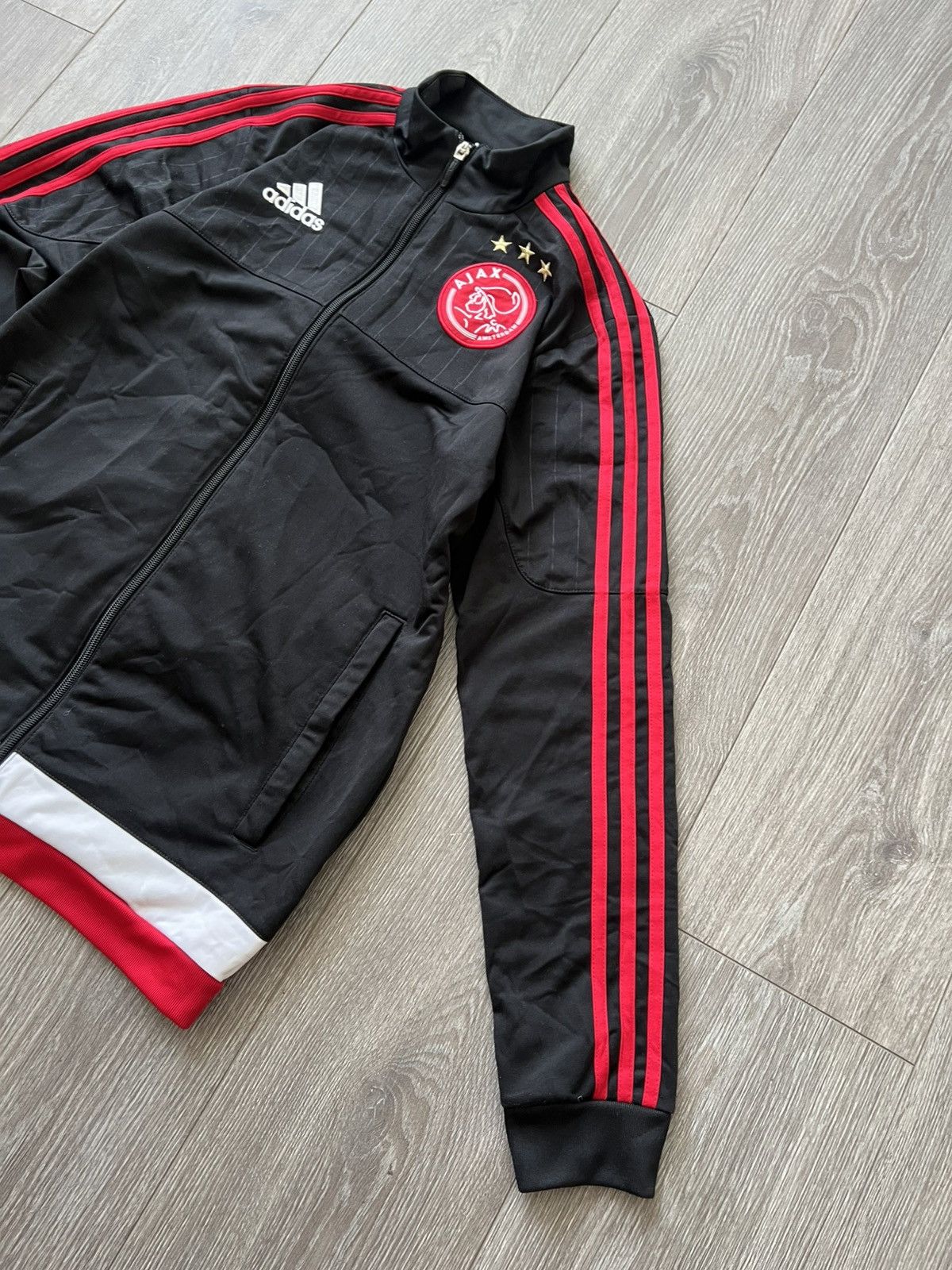 Adidas Vintage Ajax Amsterdam Adidas Track Jacket Football Size US S / EU 44-46 / 1 - 6 Thumbnail
