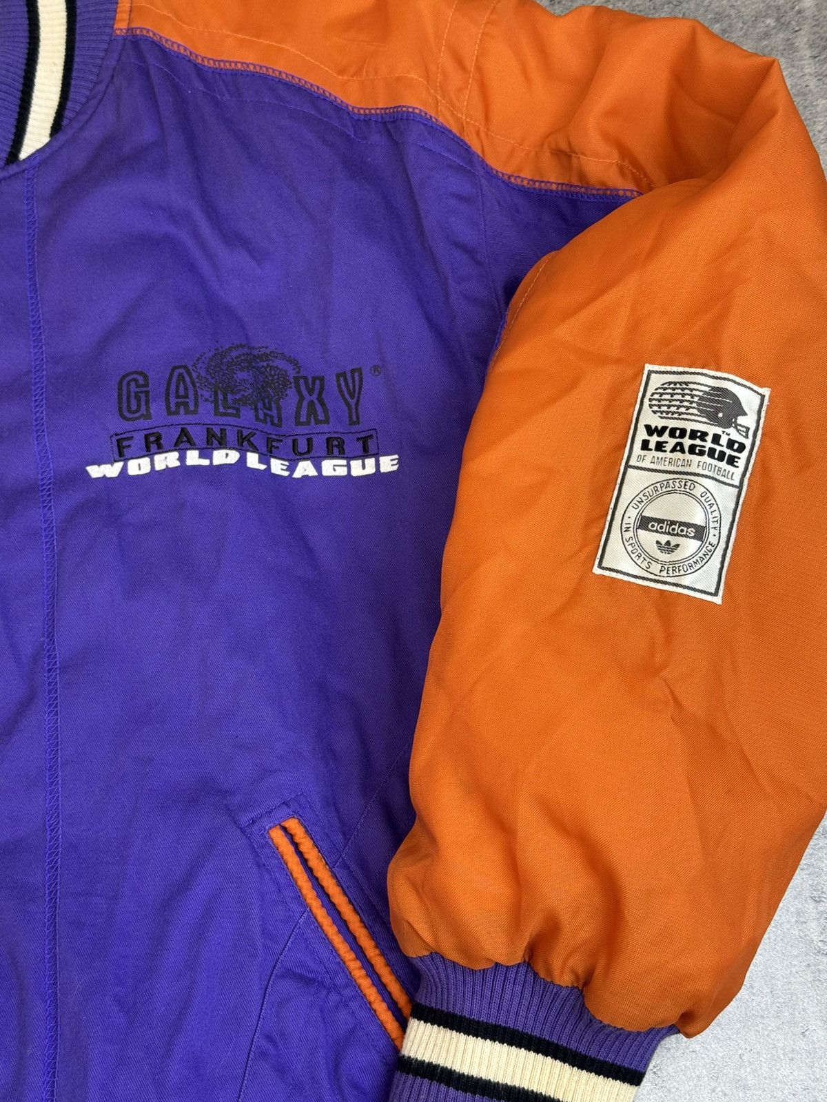 Adidas 1992 Frankfurt Galaxy World League Bomber Jacket Adidas nfl Size US L / EU 52-54 / 3 - 14 Thumbnail