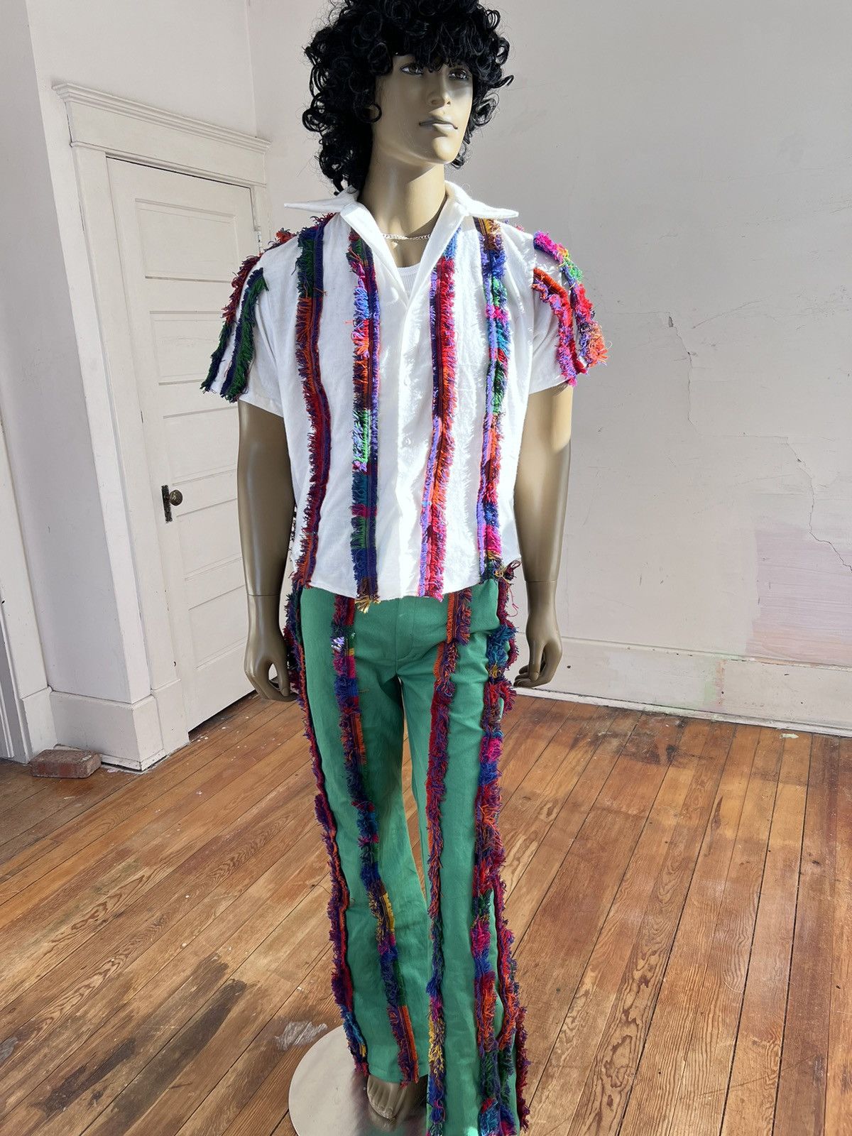 Designer Embellished Pants & Shirt L 34-35 by Anna Herman USA Size 42R - 1 Thumbnail