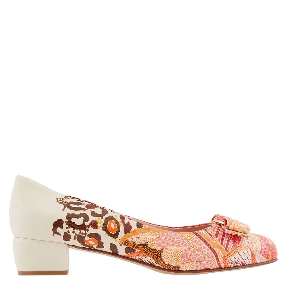 o1s1rm0724 Batik Print Vara Bow Pumps in Multicolor