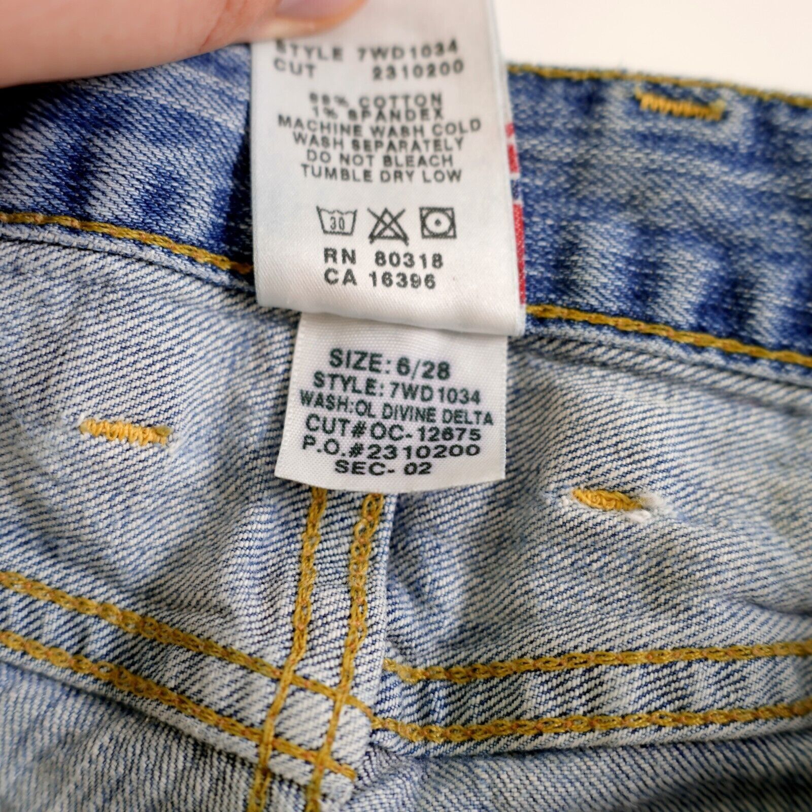 Lucky Brand Lucky Brand Dungarees Sweet Dream Crop Light Blue Stone Wash Size 31" - 11 Thumbnail