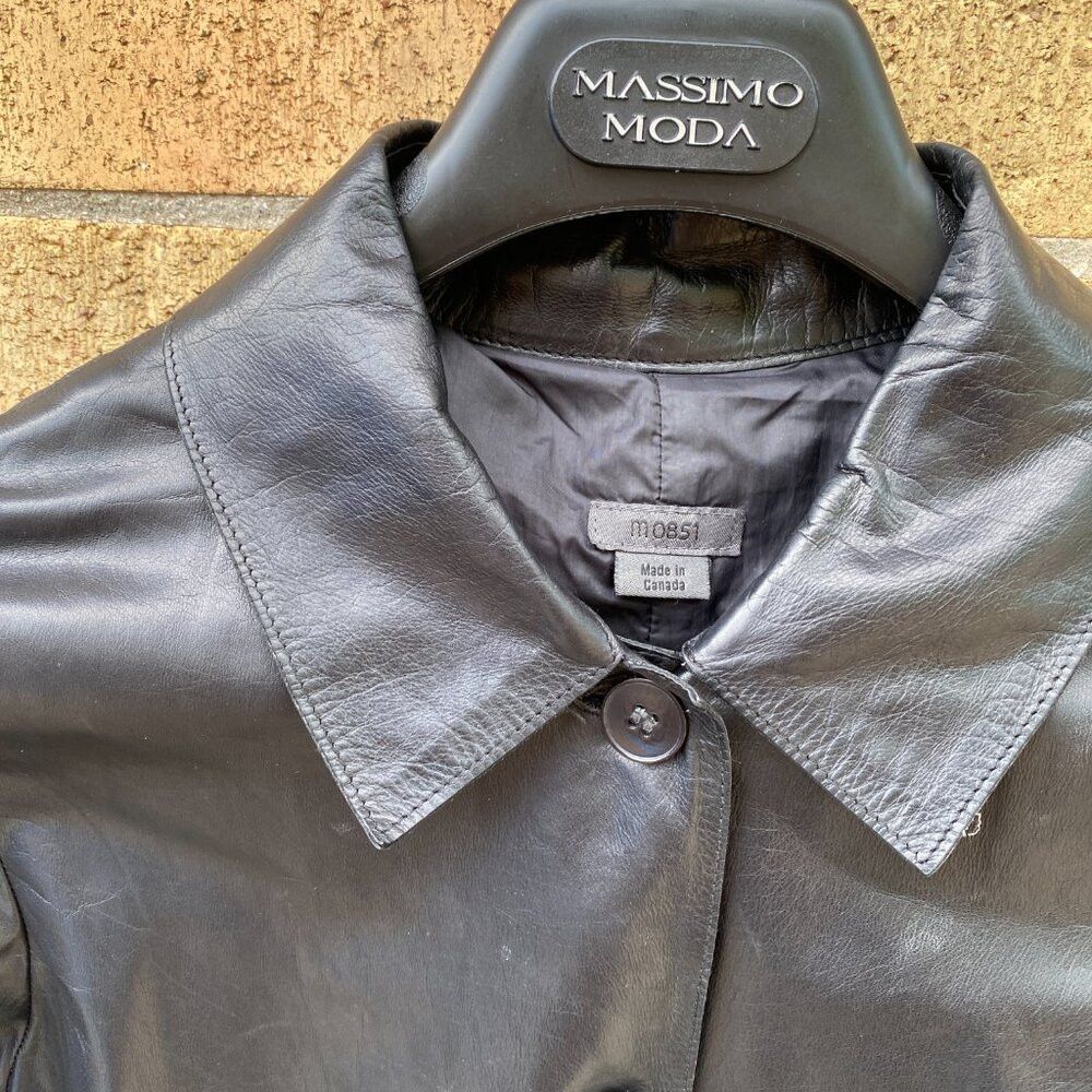 M0851 × Vintage Vintage 90s M0851 Genuine Leather Designer Jacket Small Bla Size S / US 4 / IT 40 - 7 Thumbnail