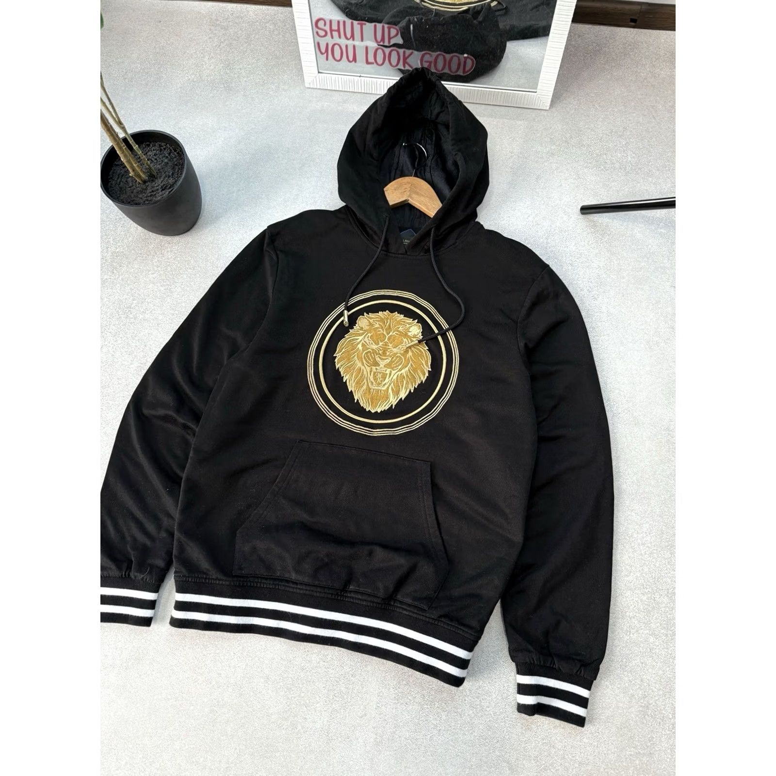 Vintage Billionaire Couture Hoodie Men’s Sweatshirt Slim Fit Made In Italy Black L Logo Zip Up Knit Cotton Shirt? Size US L / EU 52-54 / 3 - 3 Thumbnail