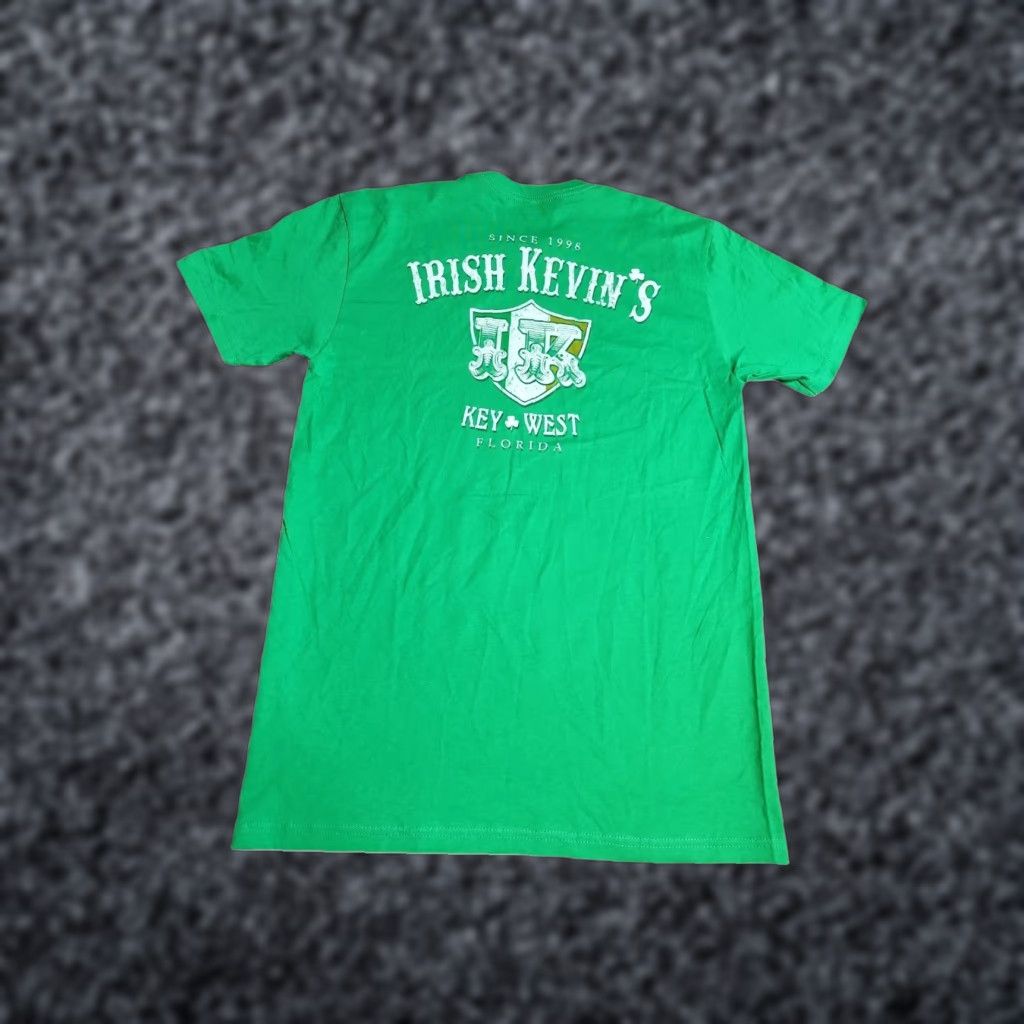 Vintage Irish Kevin's Pub Graphic Print T-Shirt, Adult M, Green, Double-Sided, Beach Beer Theme, Mens Size US M / EU 48-50 / 2 - 1 Thumbnail