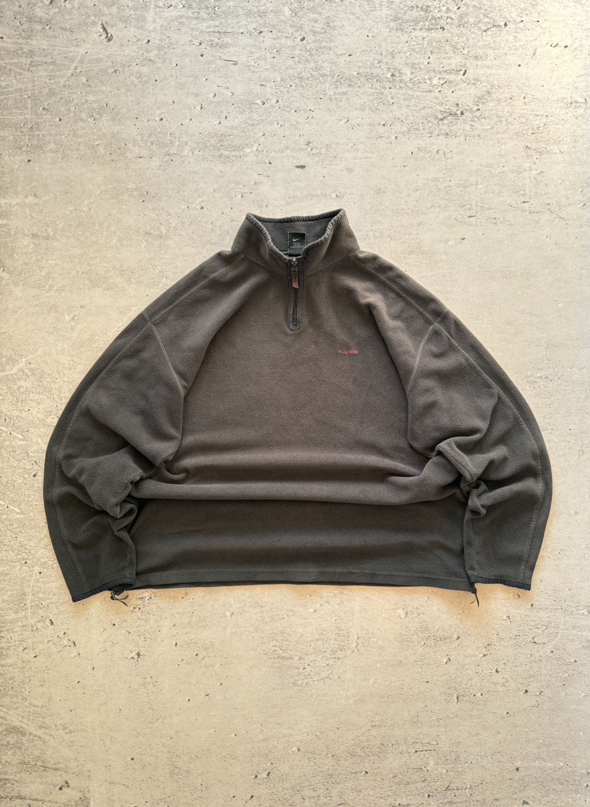 Nike × Vintage NIKE TEDDY 1/3 ZIP VINTAGE BASIC LOGO OVERSIZE SWEATSHIRT Size US XL / EU 56 / 4 - 1 Thumbnail