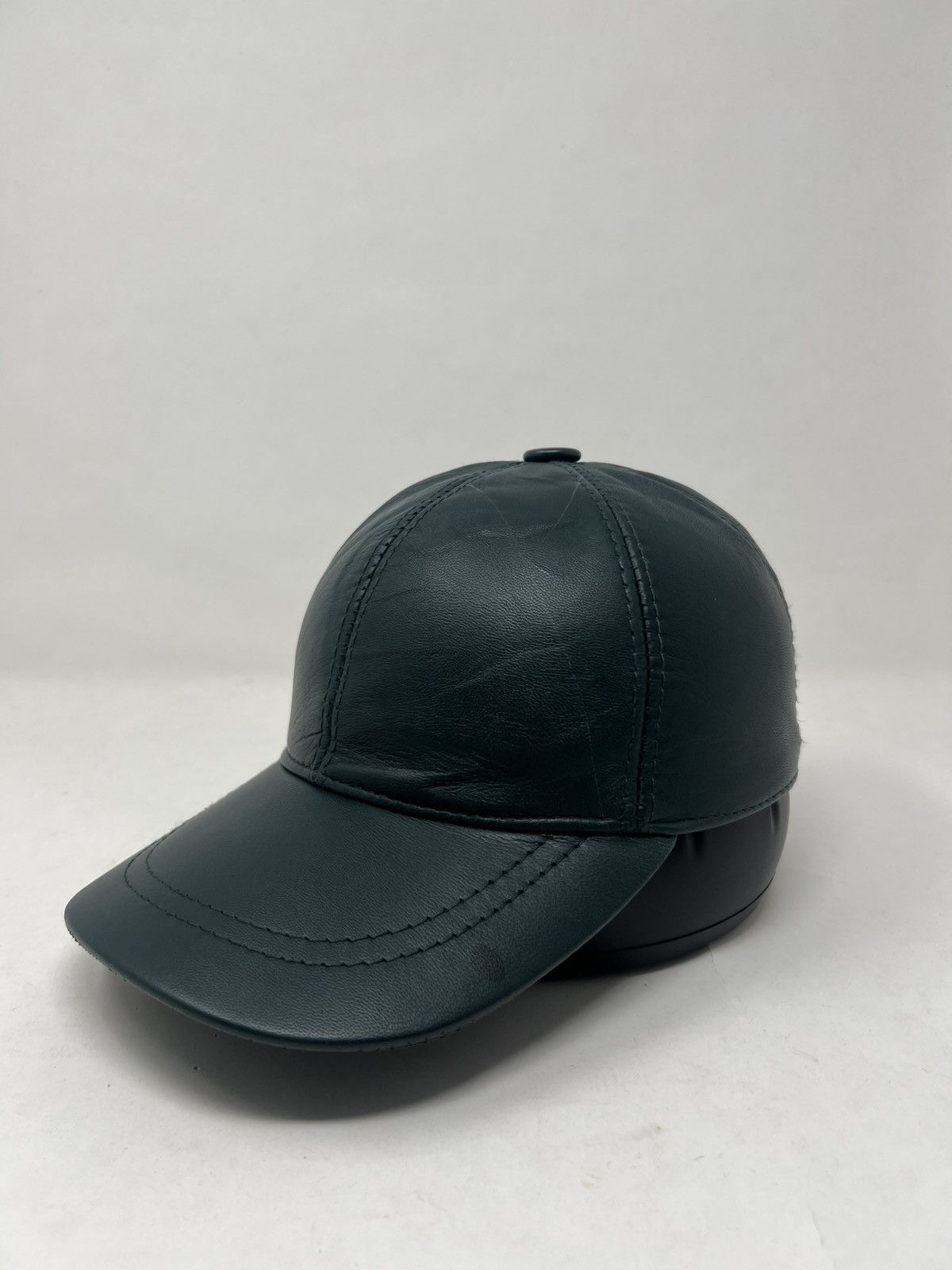 Japanese Brand Genuide Leather Suade Strapback Hat Size ONE SIZE - 2 Thumbnail