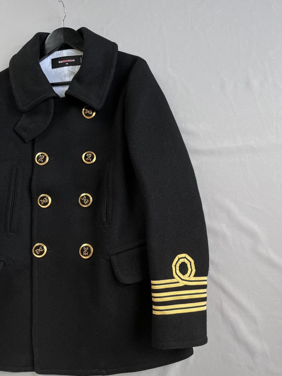 Dsquared2 DSQUARED2 GORGEOUS Sailor Military Wool Peacoat Size US S / EU 44-46 / 1 - 2 Thumbnail