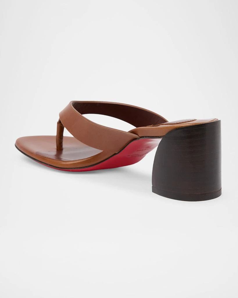 Christian Louboutin os11x0526 55mm Janetonga Leather Block-Heel Sandals Size US 11 / IT 41 - 2 Thumbnail