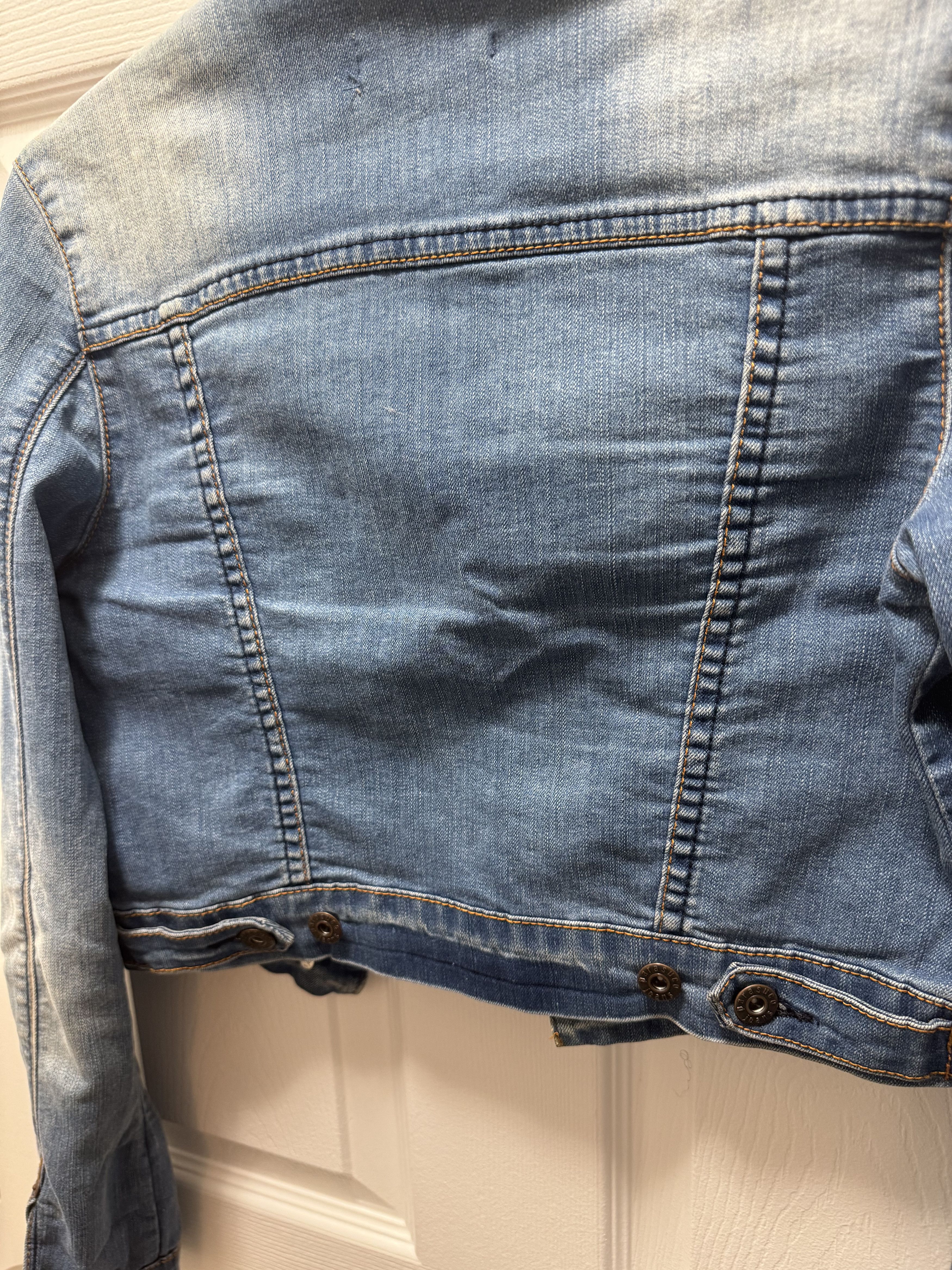 Designer × Parasuco × Vintage Parasuco Womens Denim Jacket Cropped Vintage Light Wash Size M / US 6-8 / IT 42-44 - 4 Thumbnail